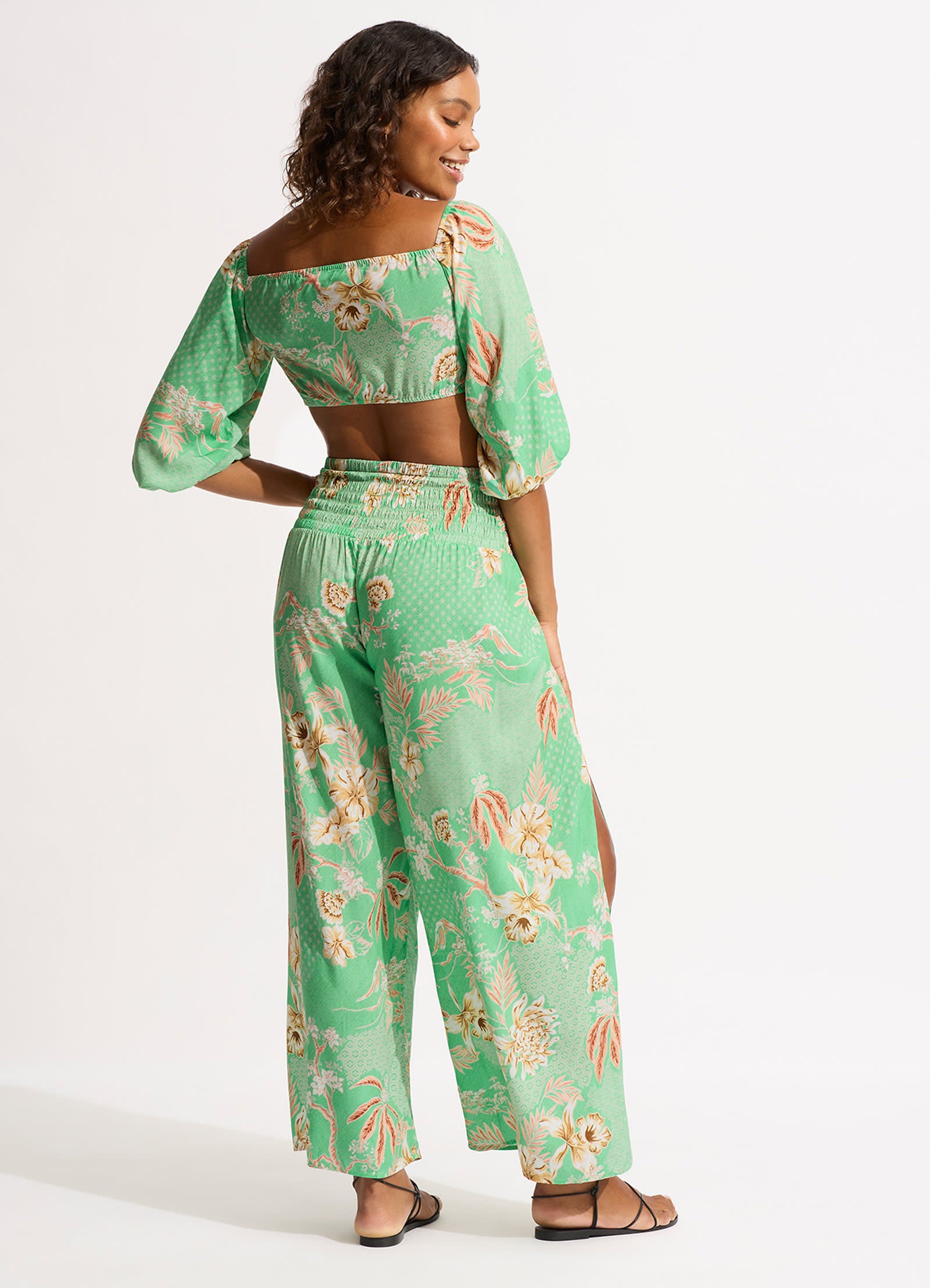 Eden Shirring Pant - Mint - Mint view 5
