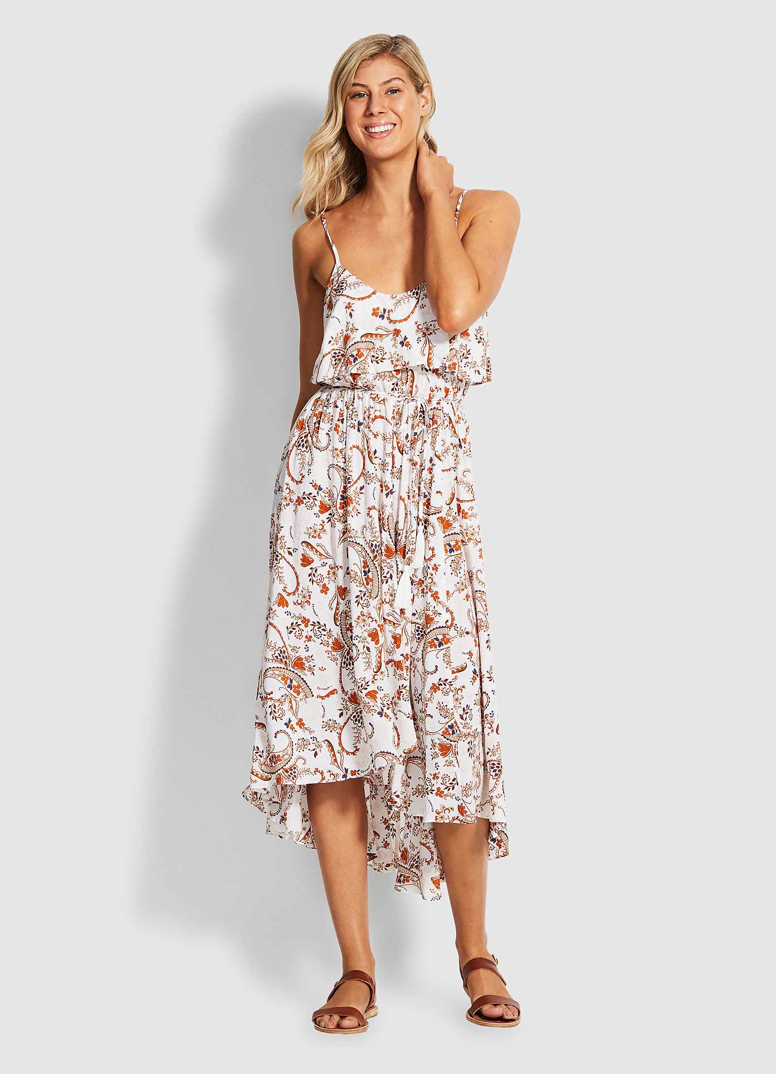 El Dorado Chloe Paisley Dress - White - White