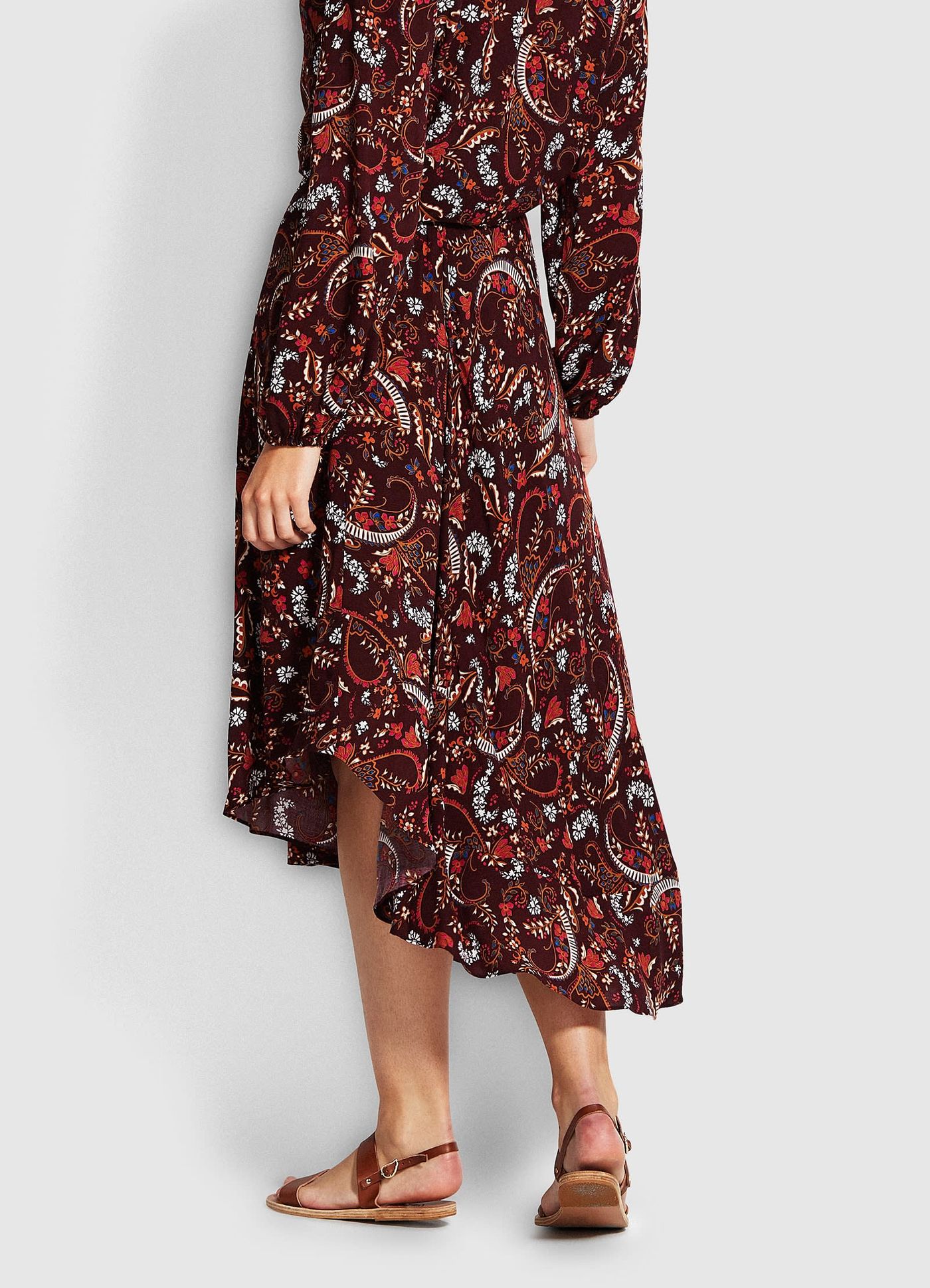 El Dorado Chloe Paisley Skirt - Maroon - Maroon view 4