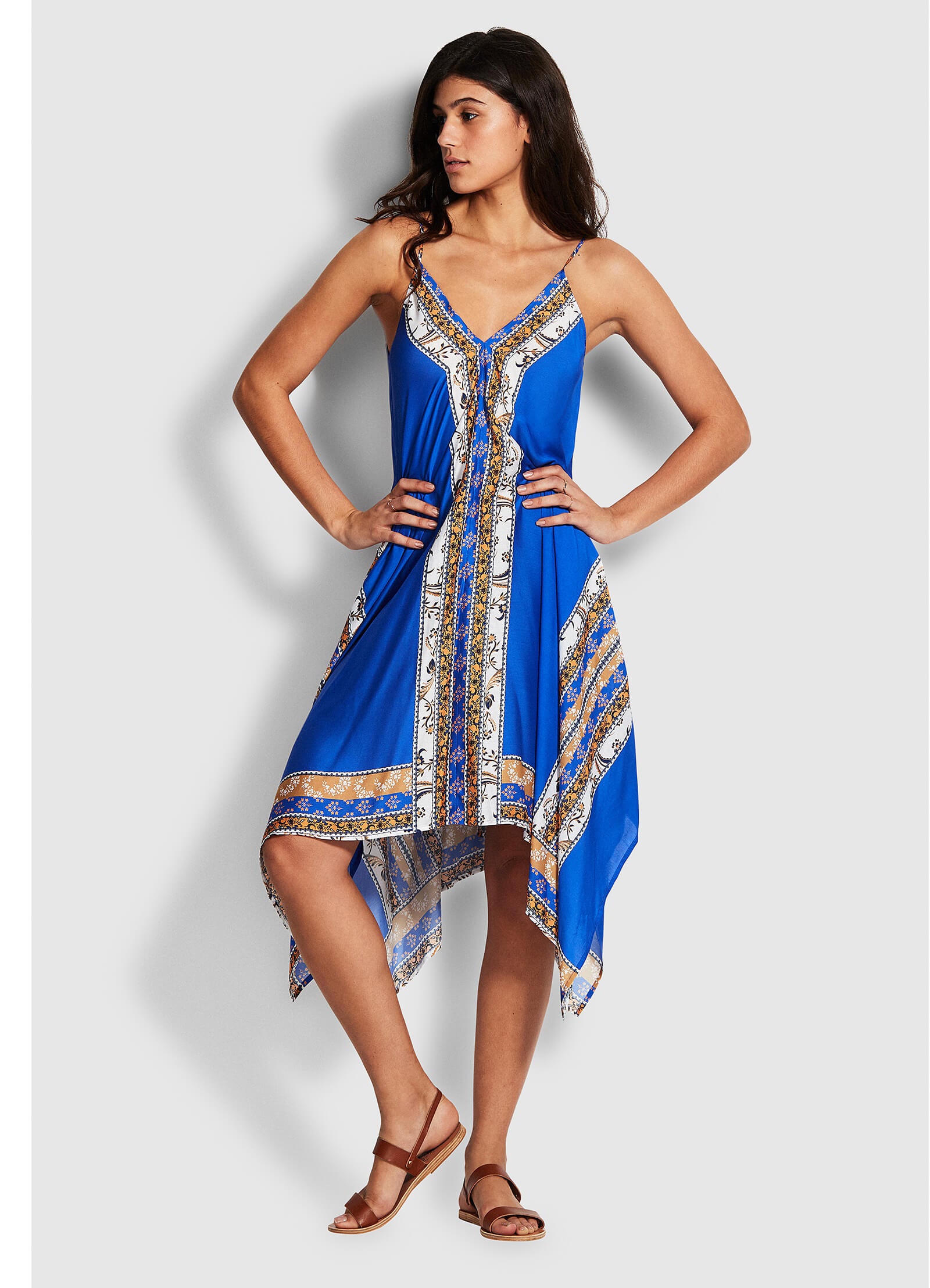 El Dorado Scarf Dress - Cobalt Blue - Cobalt Blue