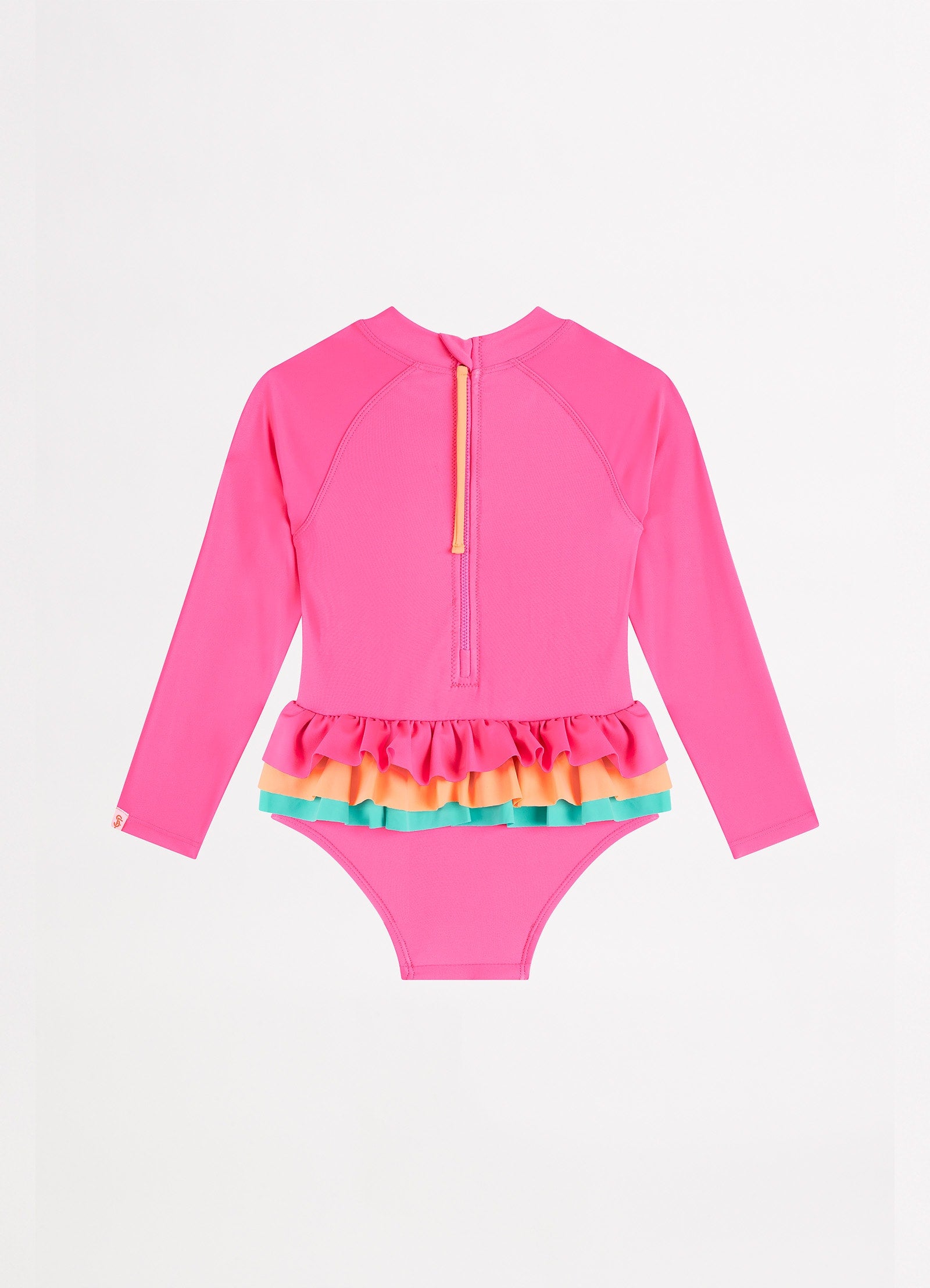Essential Girls Colour Blocked Paddlesuit - Peony - Peony view 3