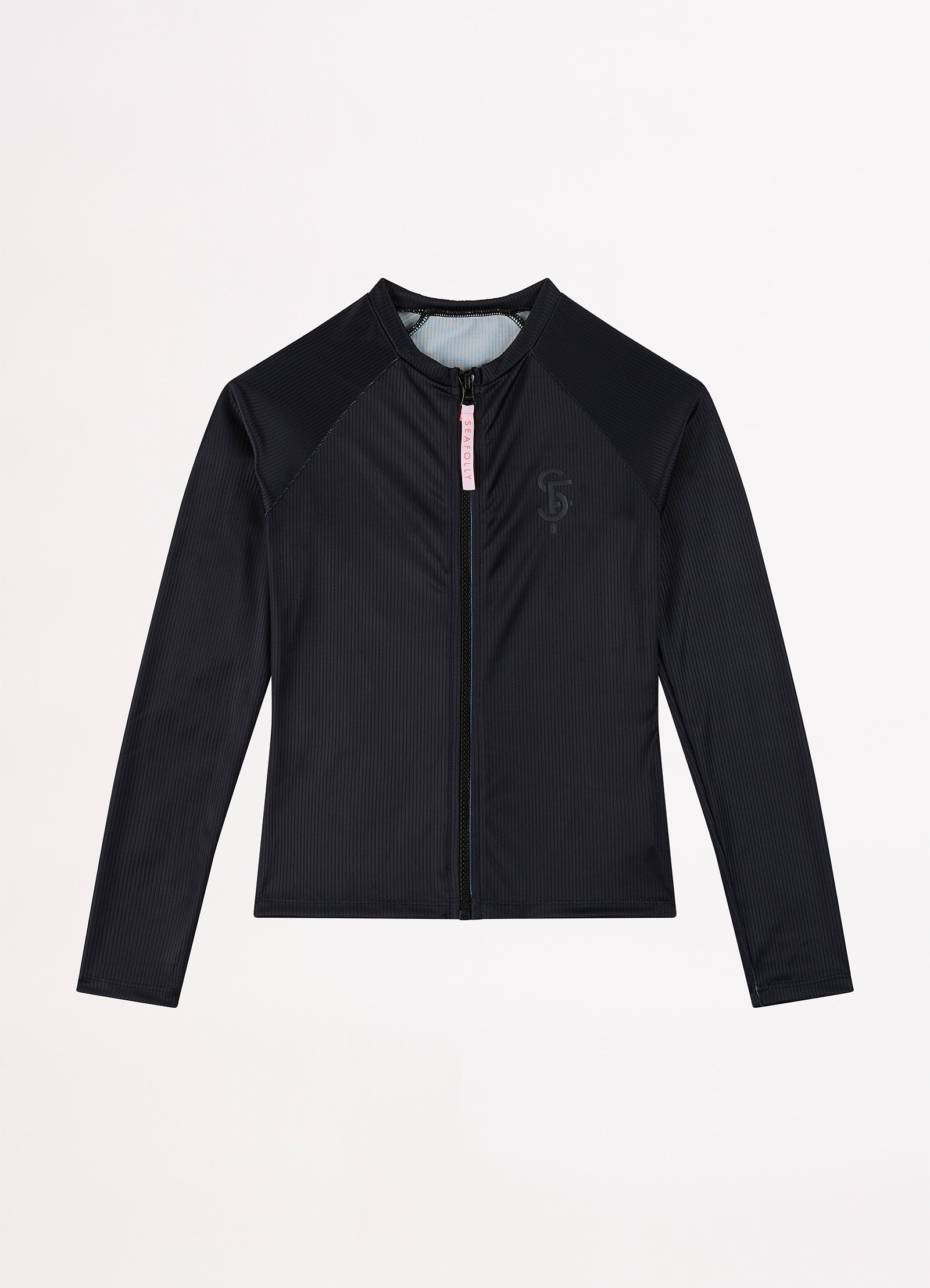 Essential Girls L/S Rash Vest - Black - Black view 2