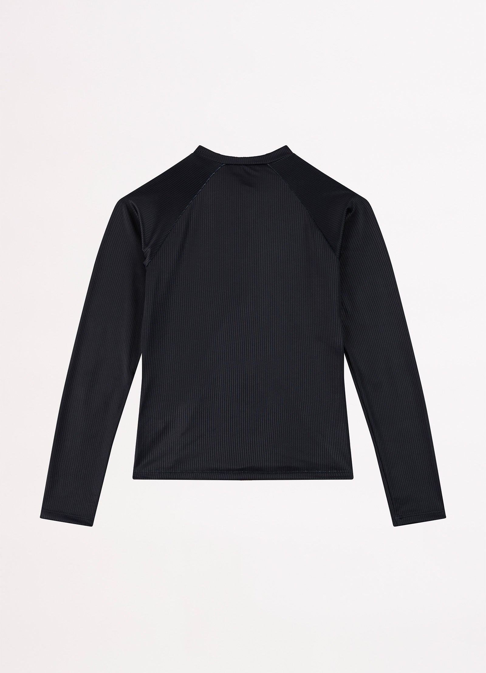 Essential Girls L/S Rash Vest - Black - Black view 3