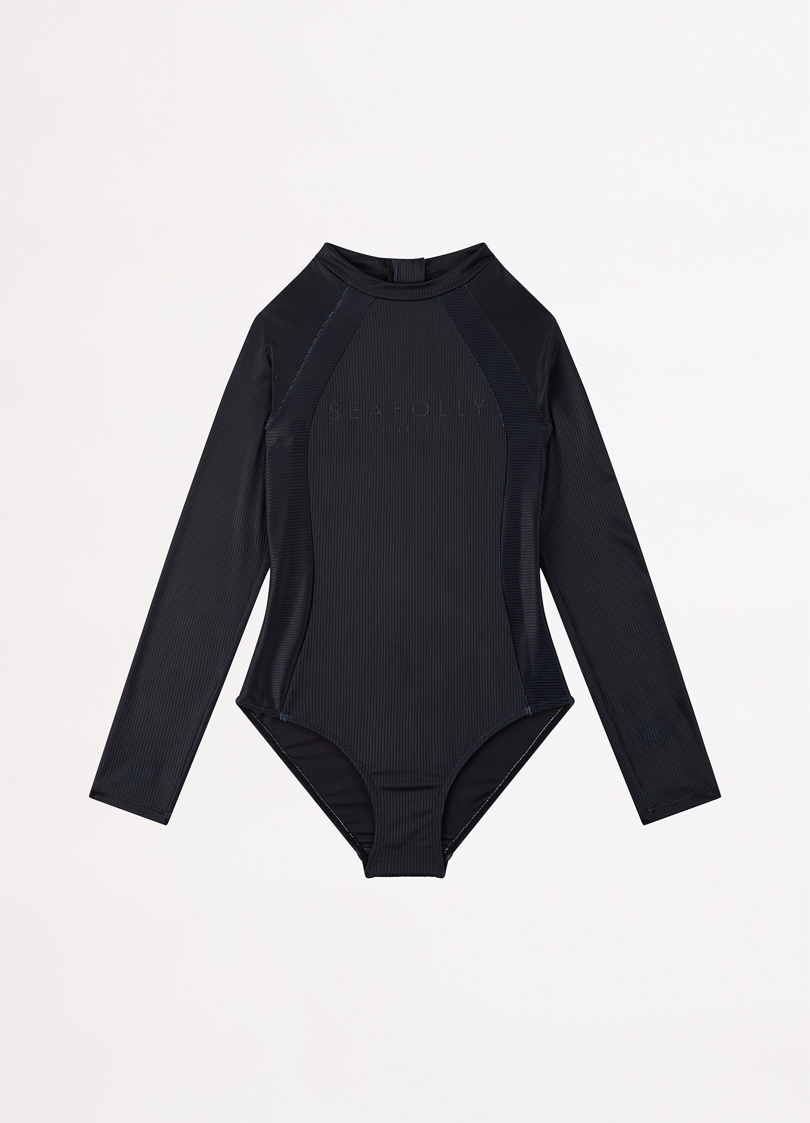 Essential Girls Panelled Paddlesuit - Black - Black view 2