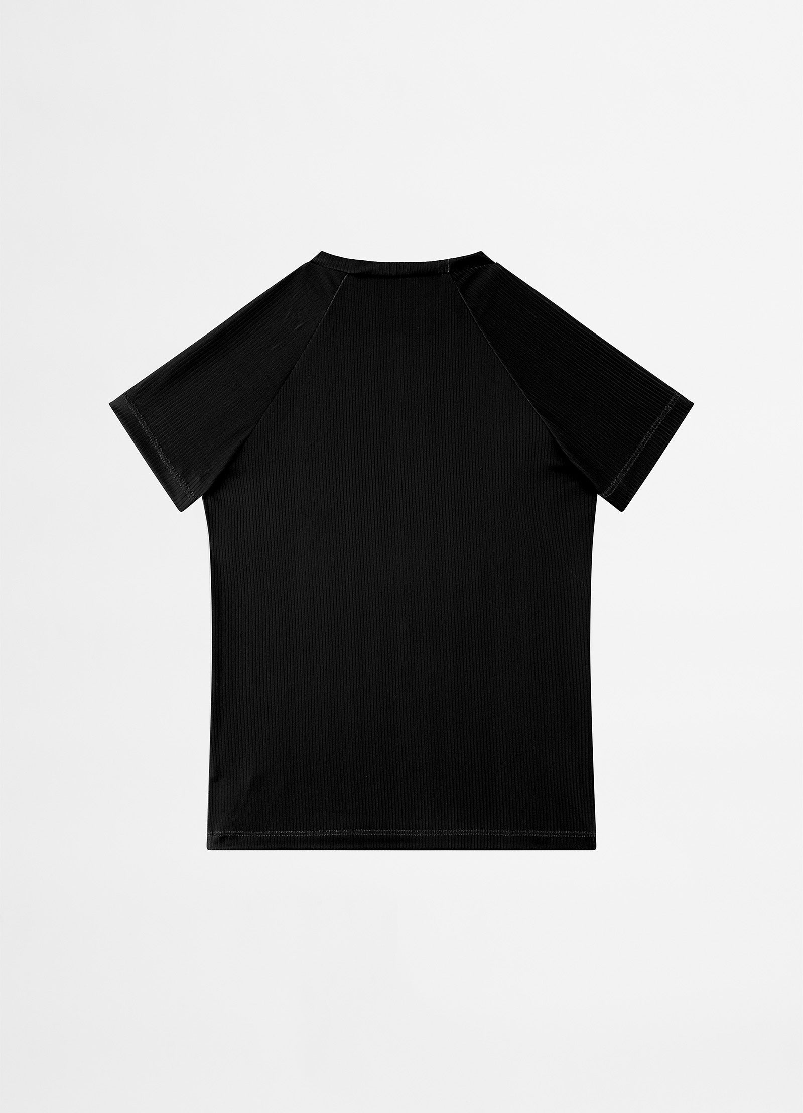 Essential Girls S/S Rash Vest - Black - Black view 3