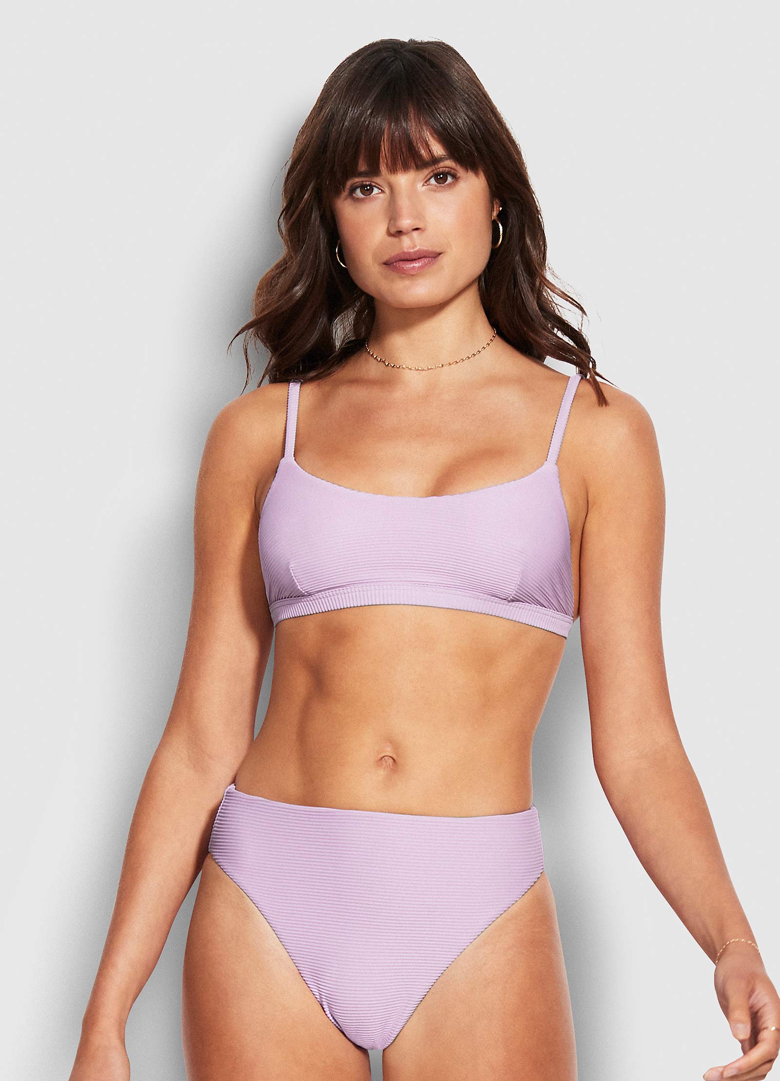 Essentials Bralette Bikini Top  - Lilac - Lilac view 2