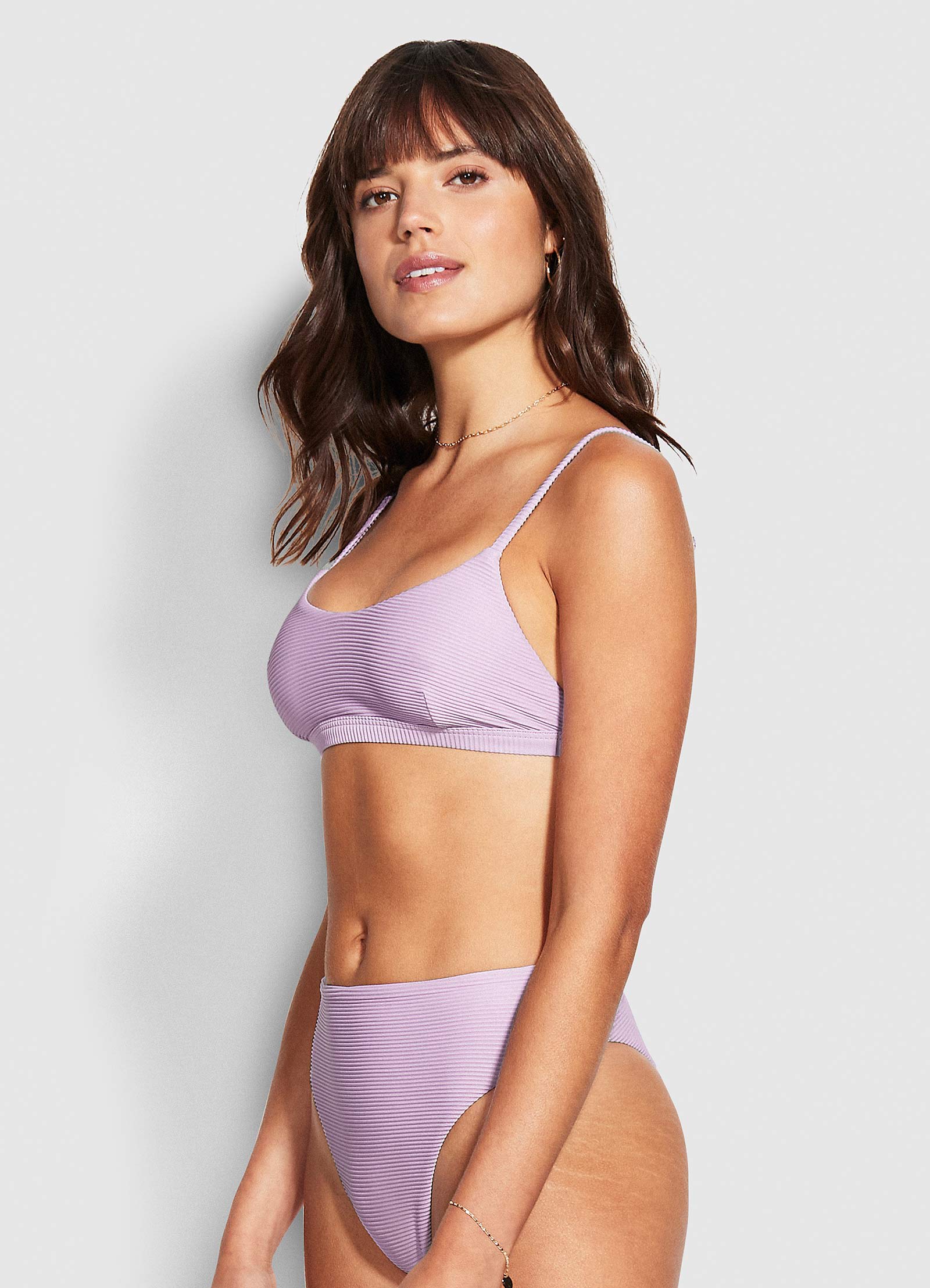 Essentials Bralette Bikini Top  - Lilac - Lilac view 3