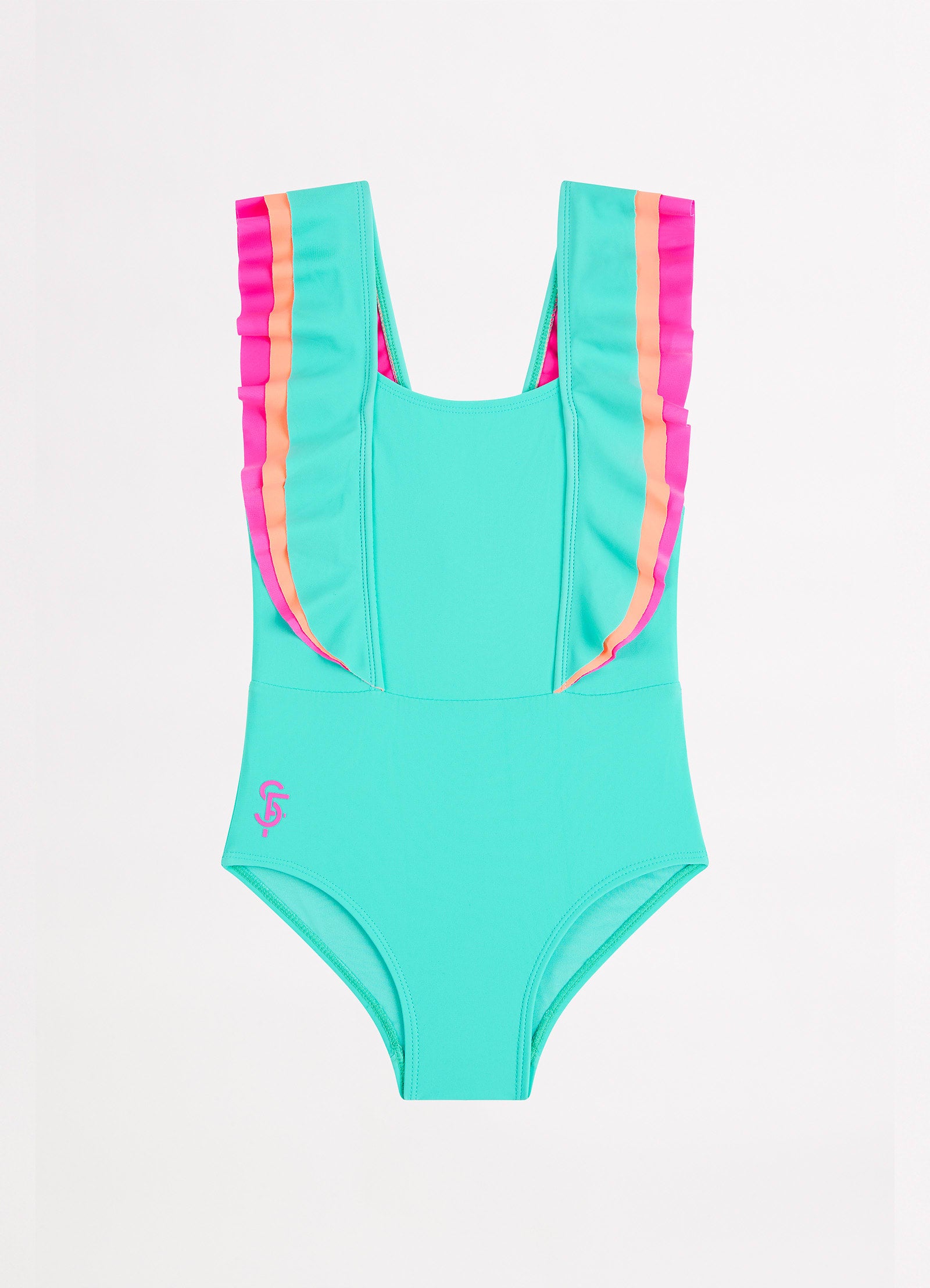 Essentials Girls Colour Blocked One Piece - Splash - Splash view 2
