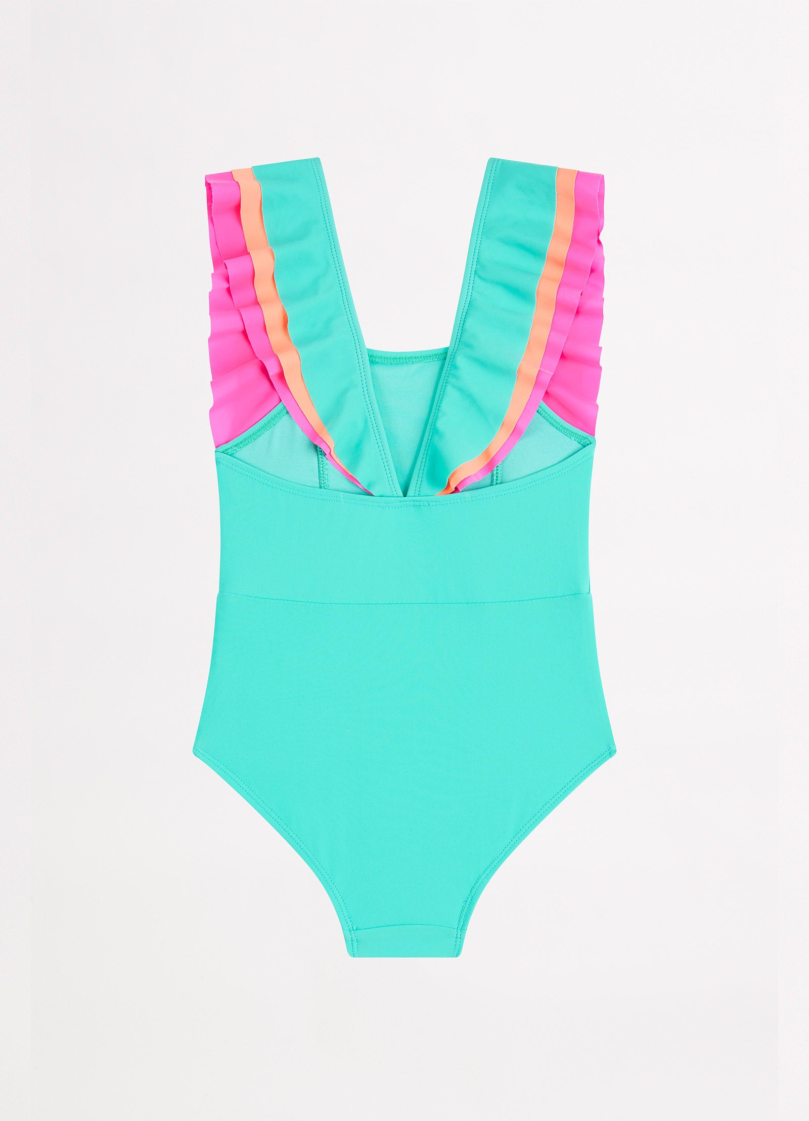 Essentials Girls Colour Blocked One Piece - Splash - Splash view 3