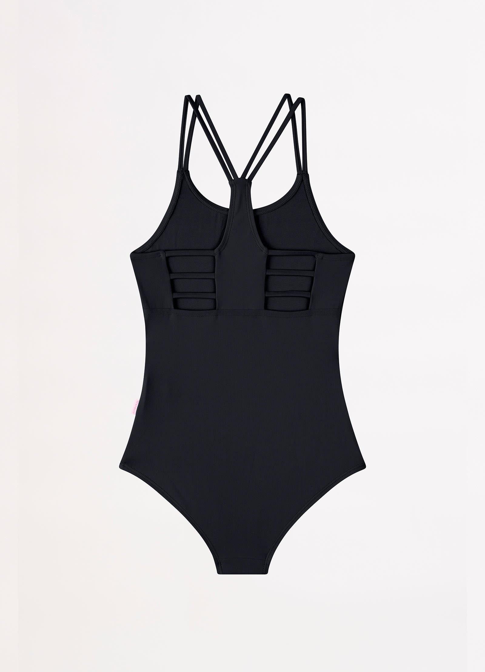 Essentials Girls Multi Strap One Piece - Black - Black view 2