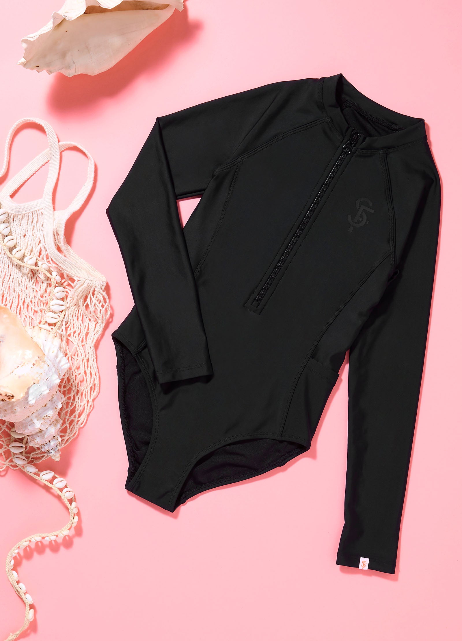 Essentials Girls Pocket Paddlesuit - Black - Black