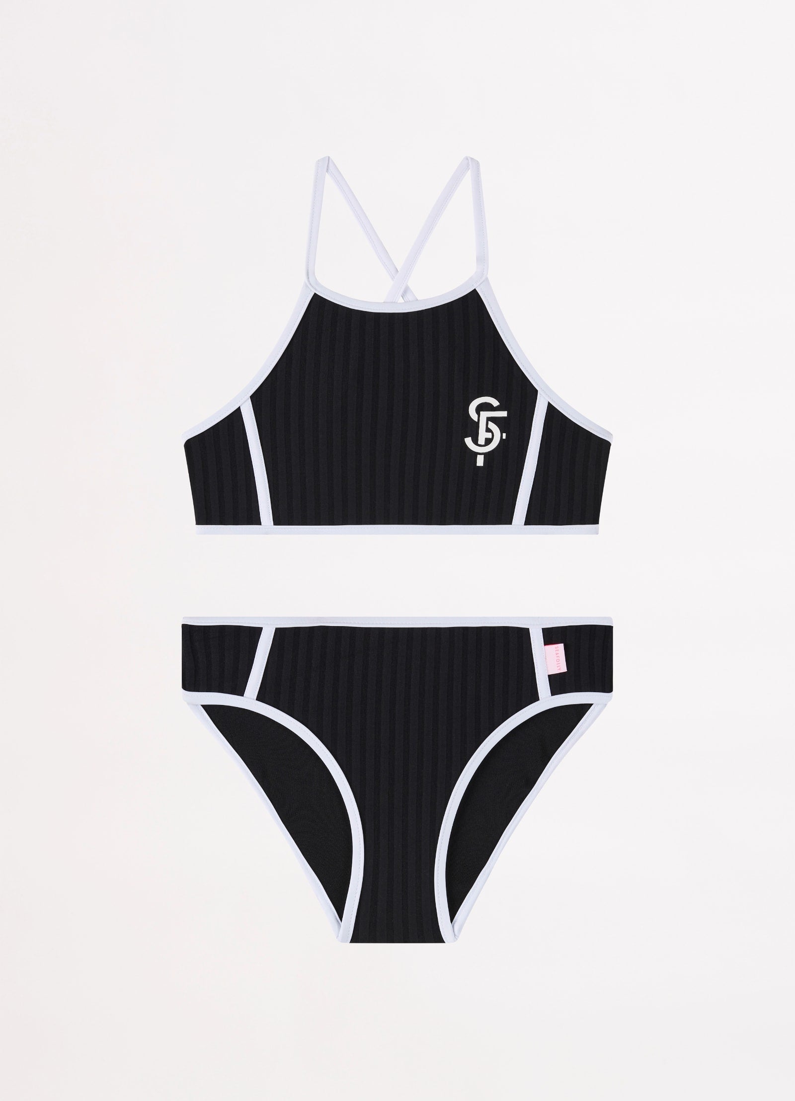 Essentials Girls Sporty Bikini - Black - Black view 2