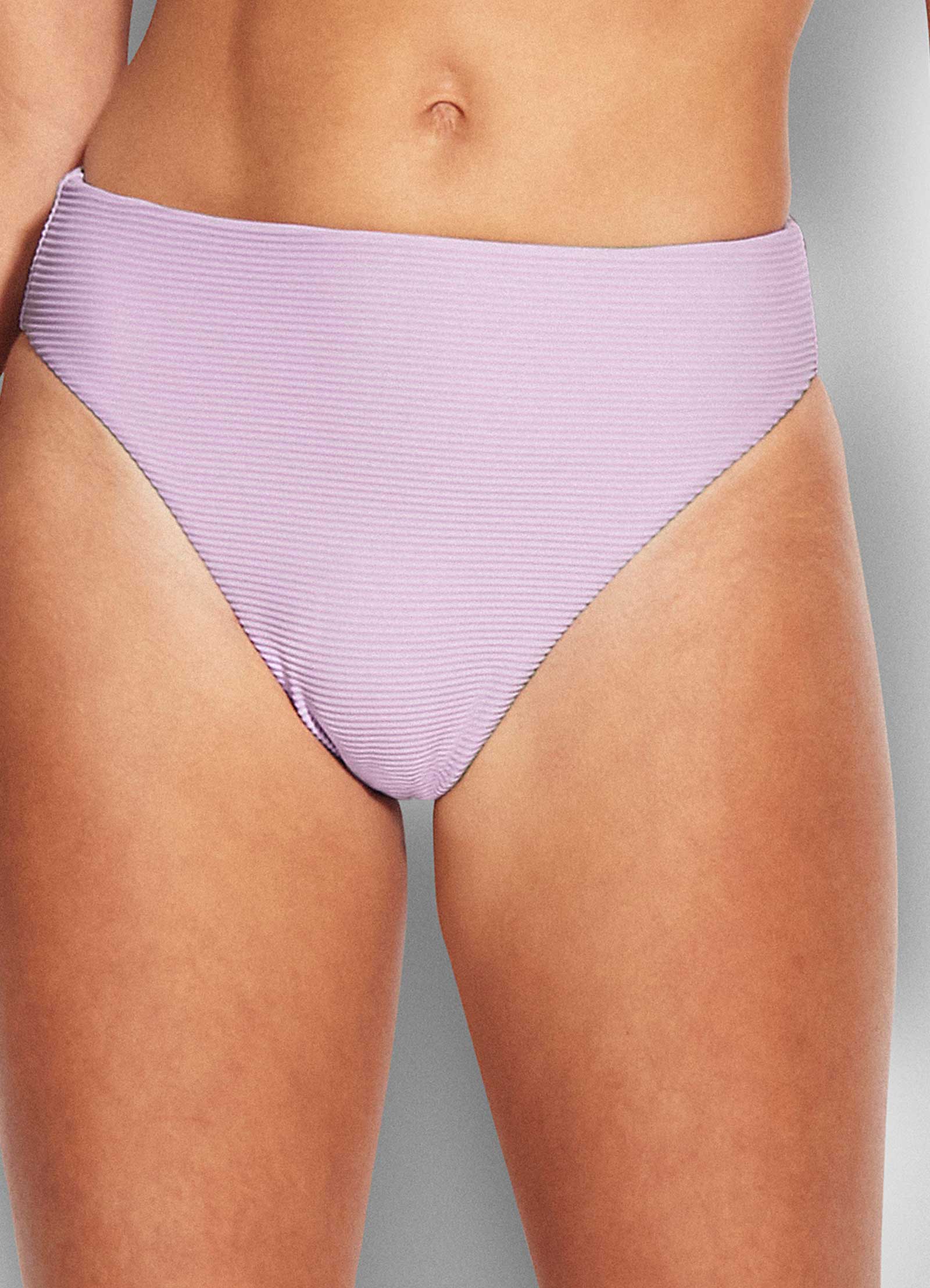 Essentials High Rise Bikini Bottom - Lilac - Lilac view 4