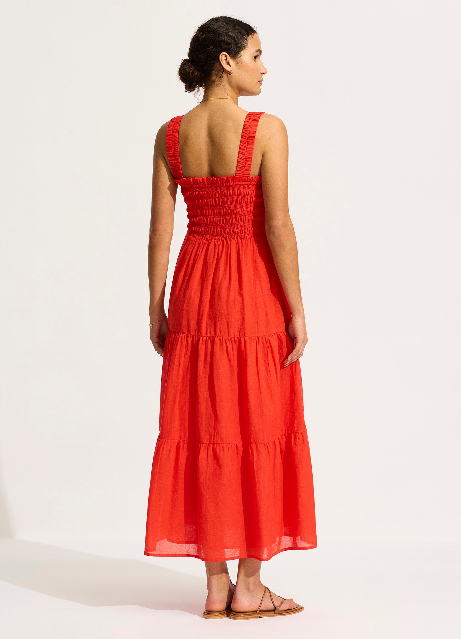 Faithful Midi Dress - Flame - Flame view 3