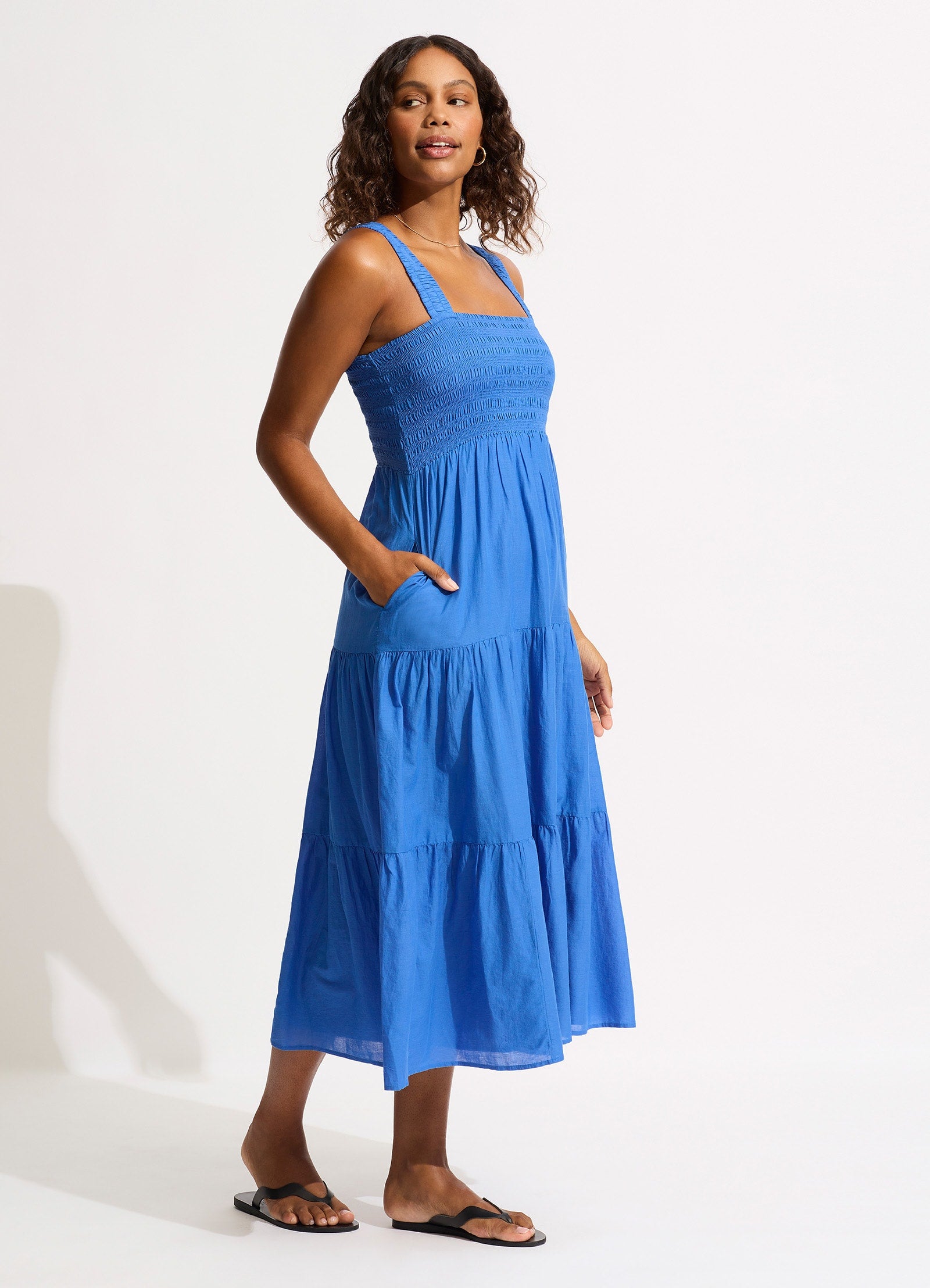 Faithful Midi Dress - Sapphire view 2