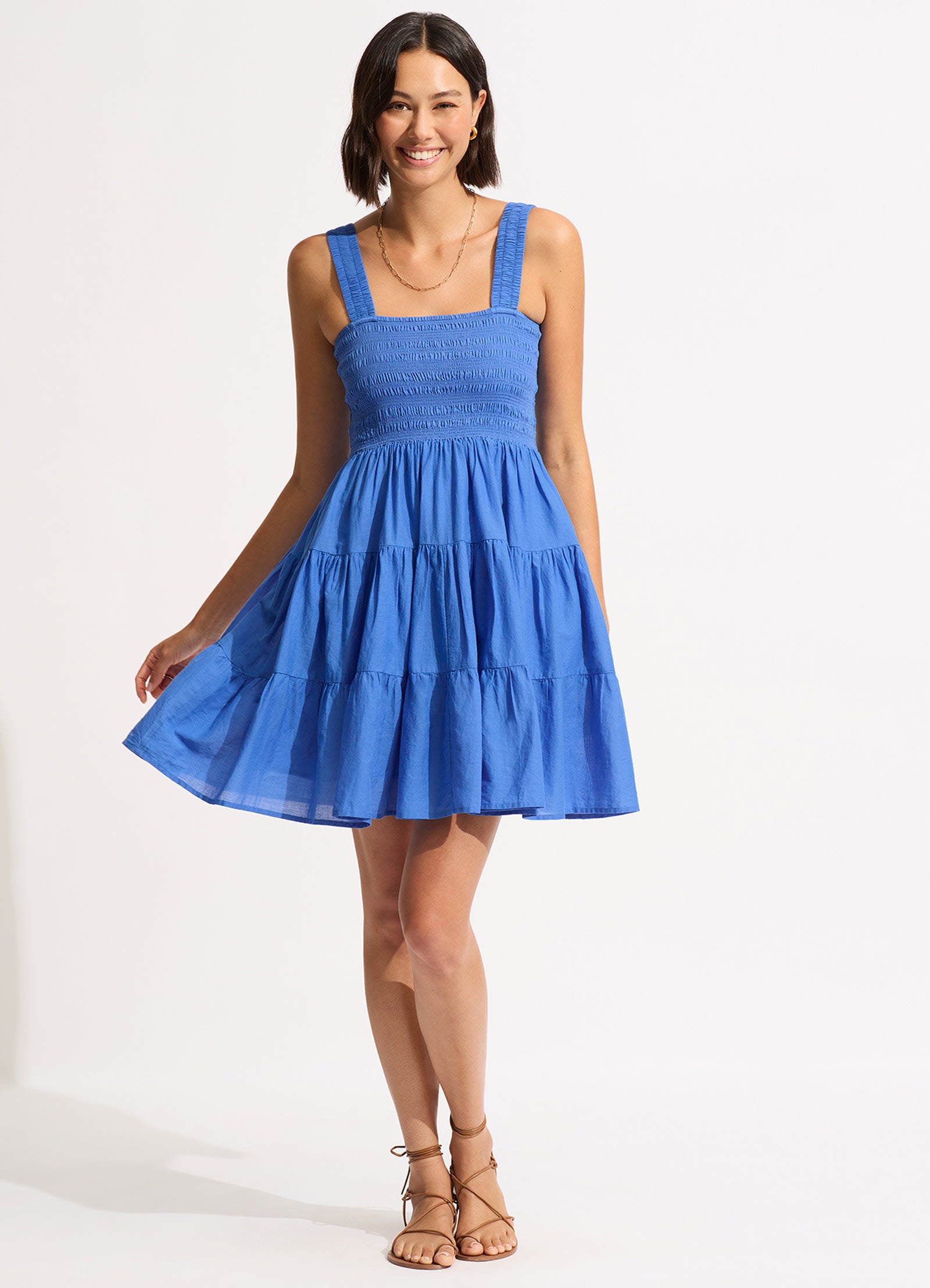 Faithful Mini Dress - Azure - Azure