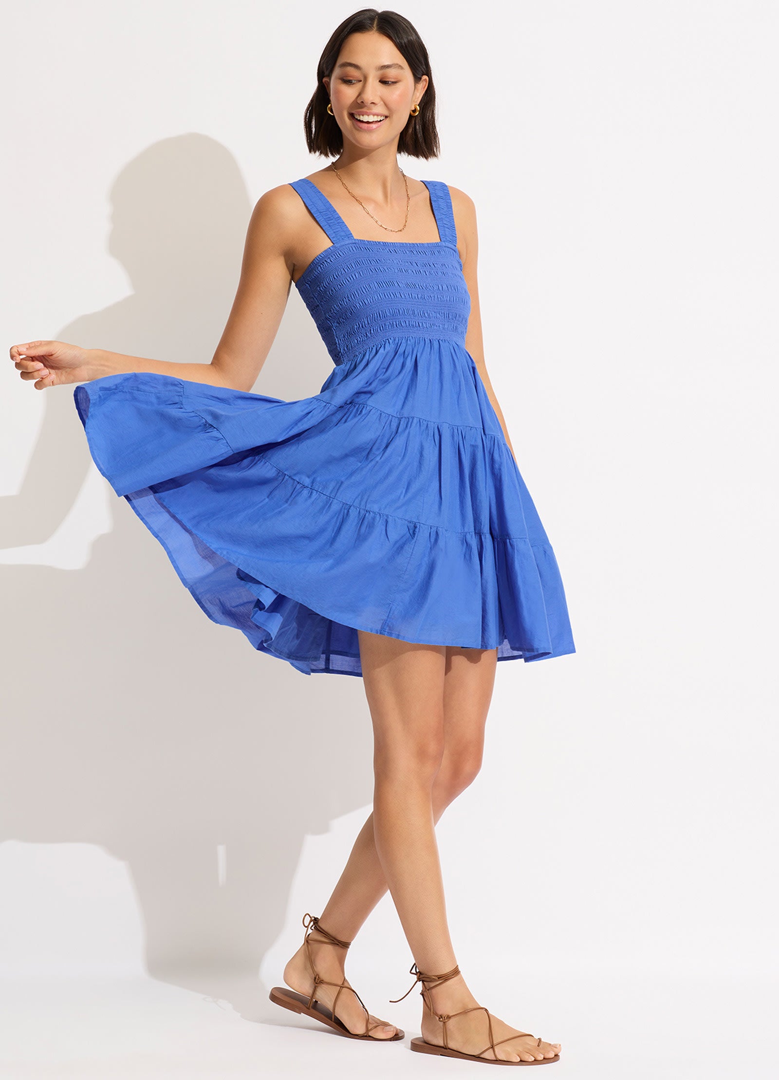 Faithful Mini Dress - Azure - Azure view 2