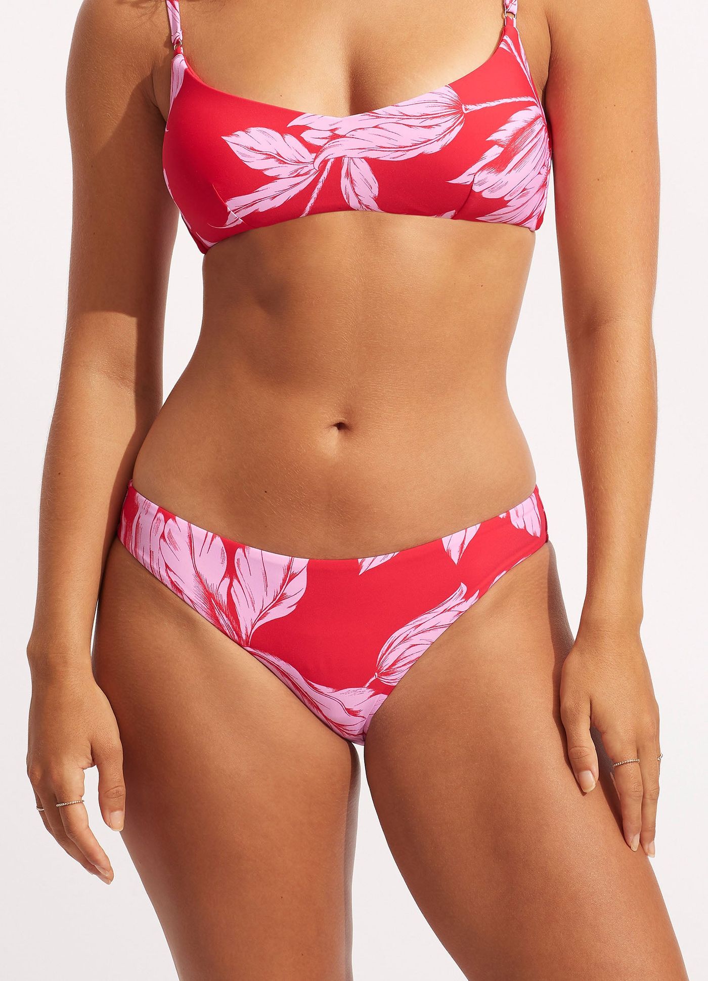 Fleur de Bloom Hipster Bikini Bottom - Chilli Red - Chilli Red view 3