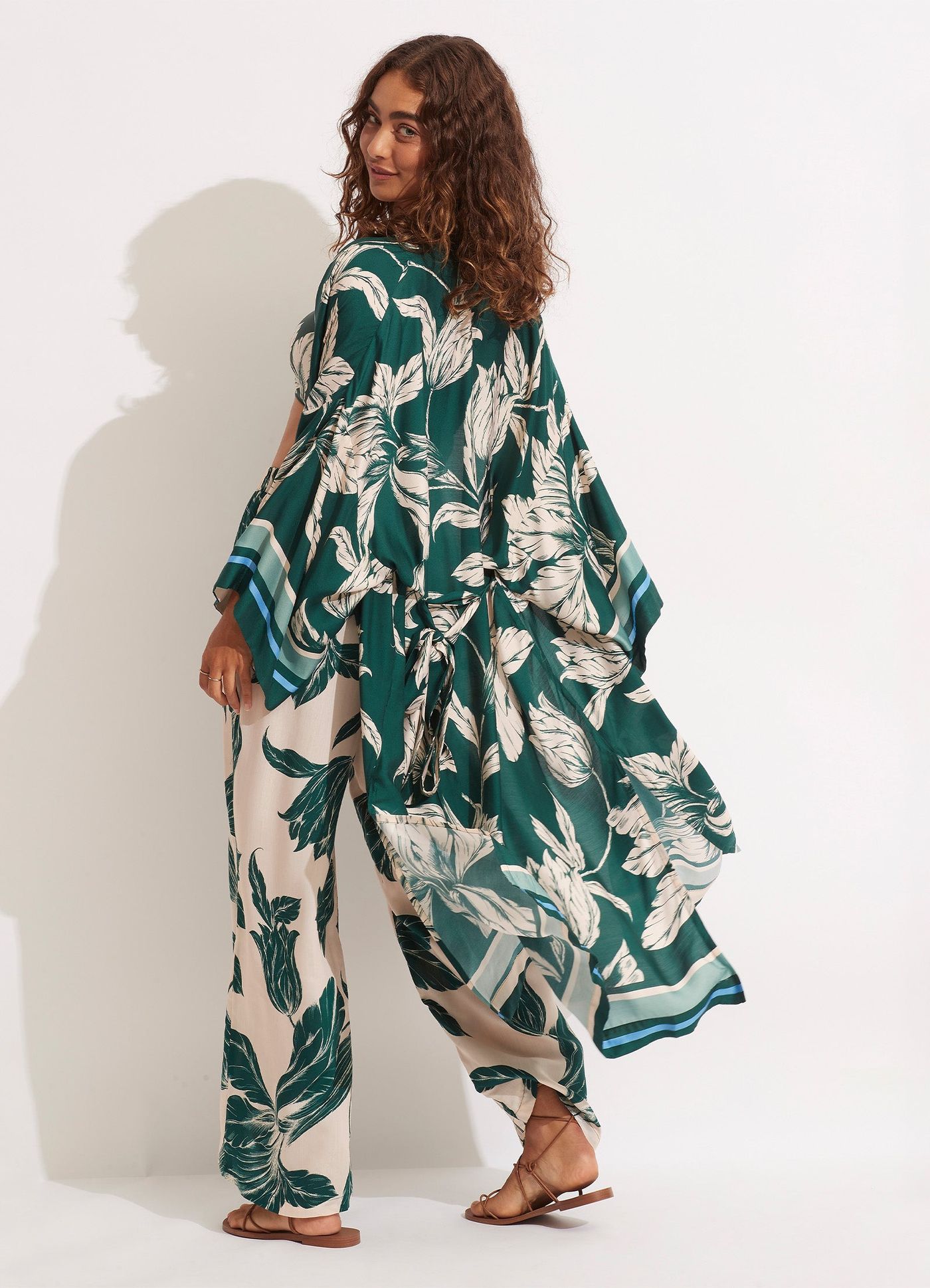 Fleur de Bloom Kimono - Evergreen - Evergreen
