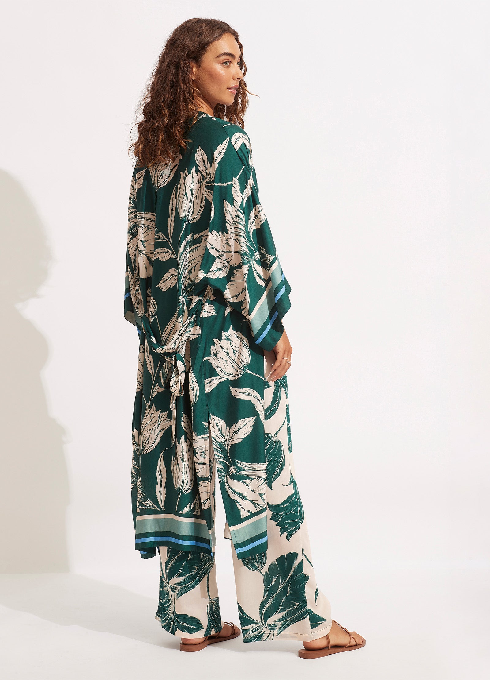 Fleur de Bloom Kimono - Evergreen - Evergreen view 4