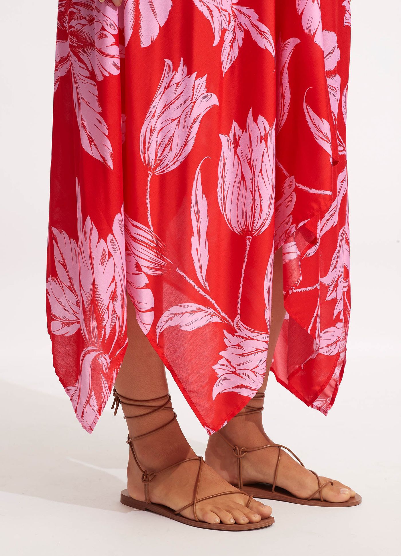 Fleur De Bloom Scarf Dress - Chilli - Chilli view 5