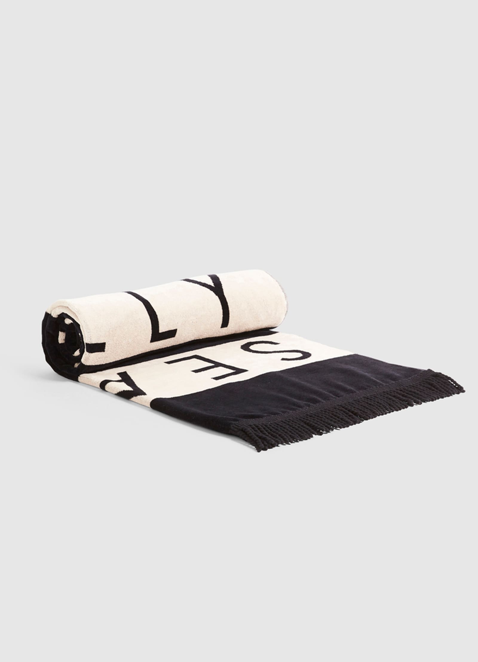 Folly Stripe Towel - Black - Black view 3