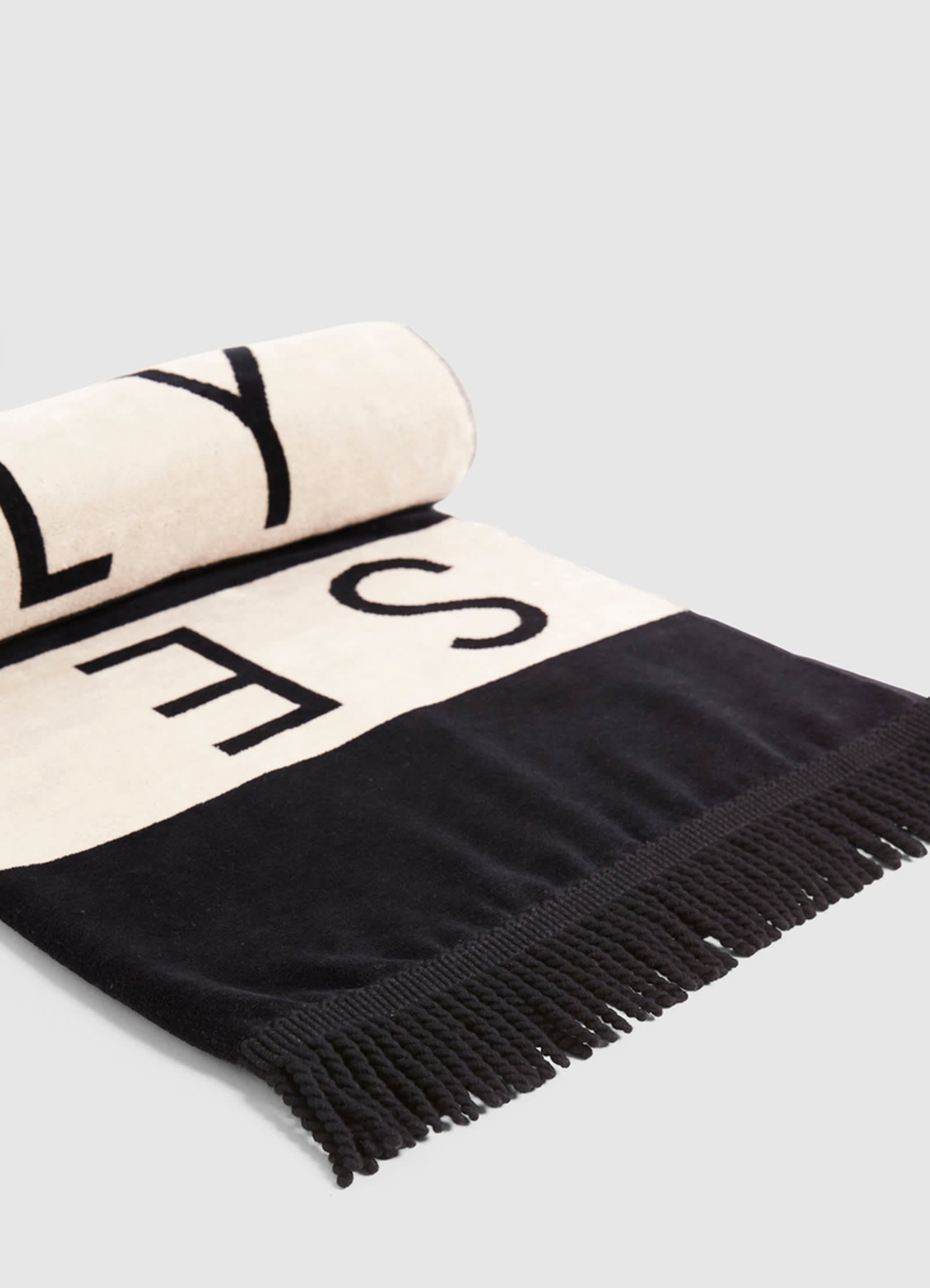 Folly Stripe Towel - Black - Black view 4