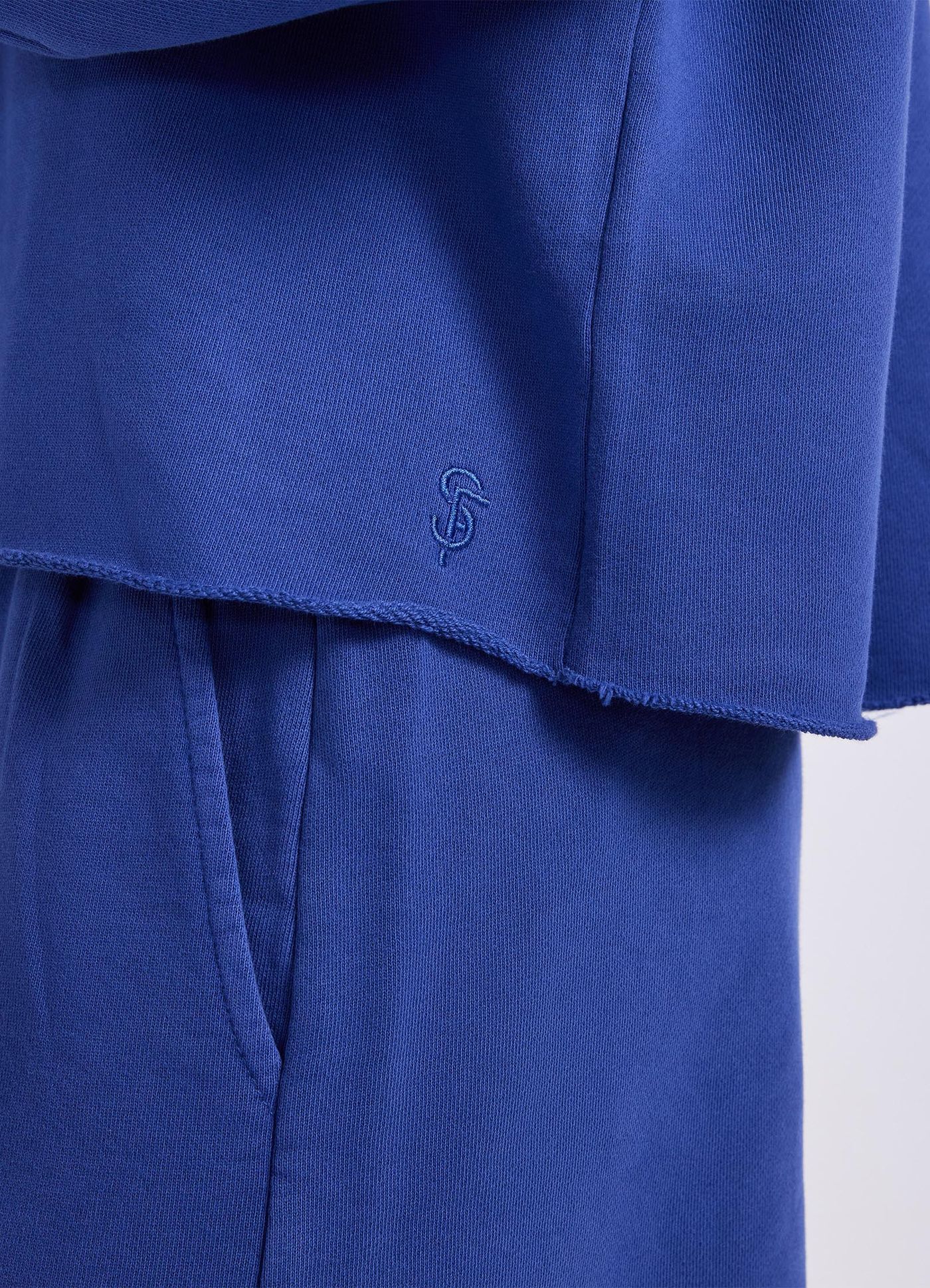 French Terry Puff Sleeve Sweatshirt - Blue Indigo view 5