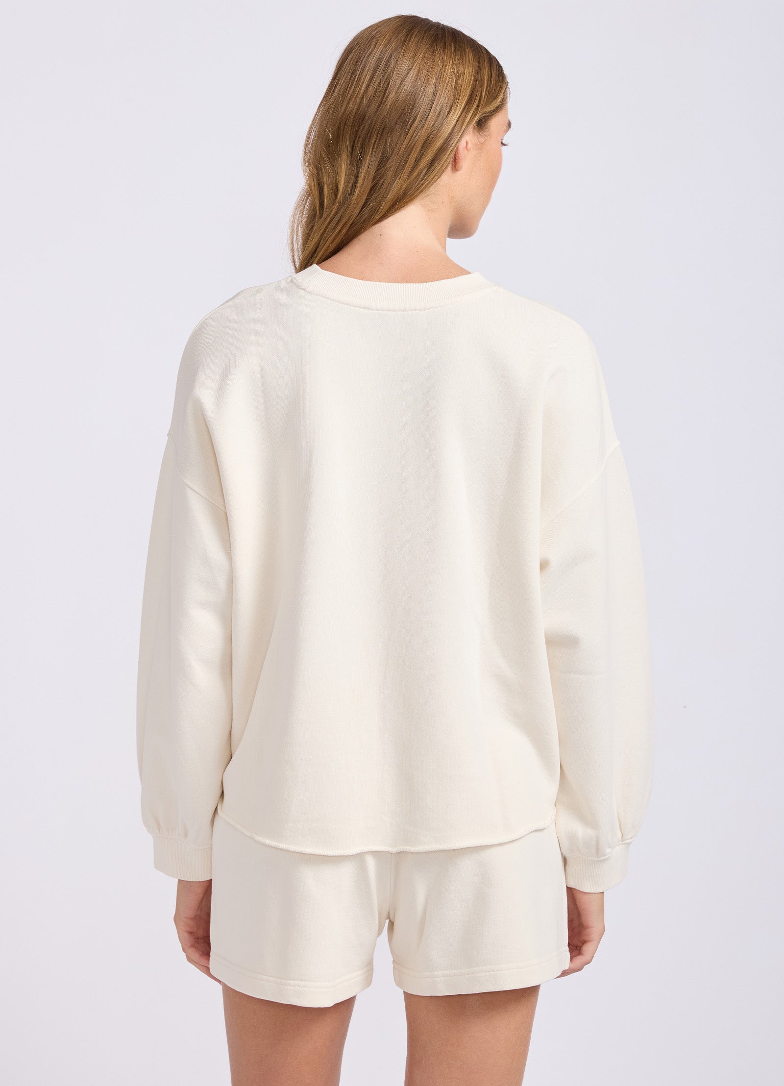 French Terry Puff Sleeve Sweatshirt - Ecru view 4
