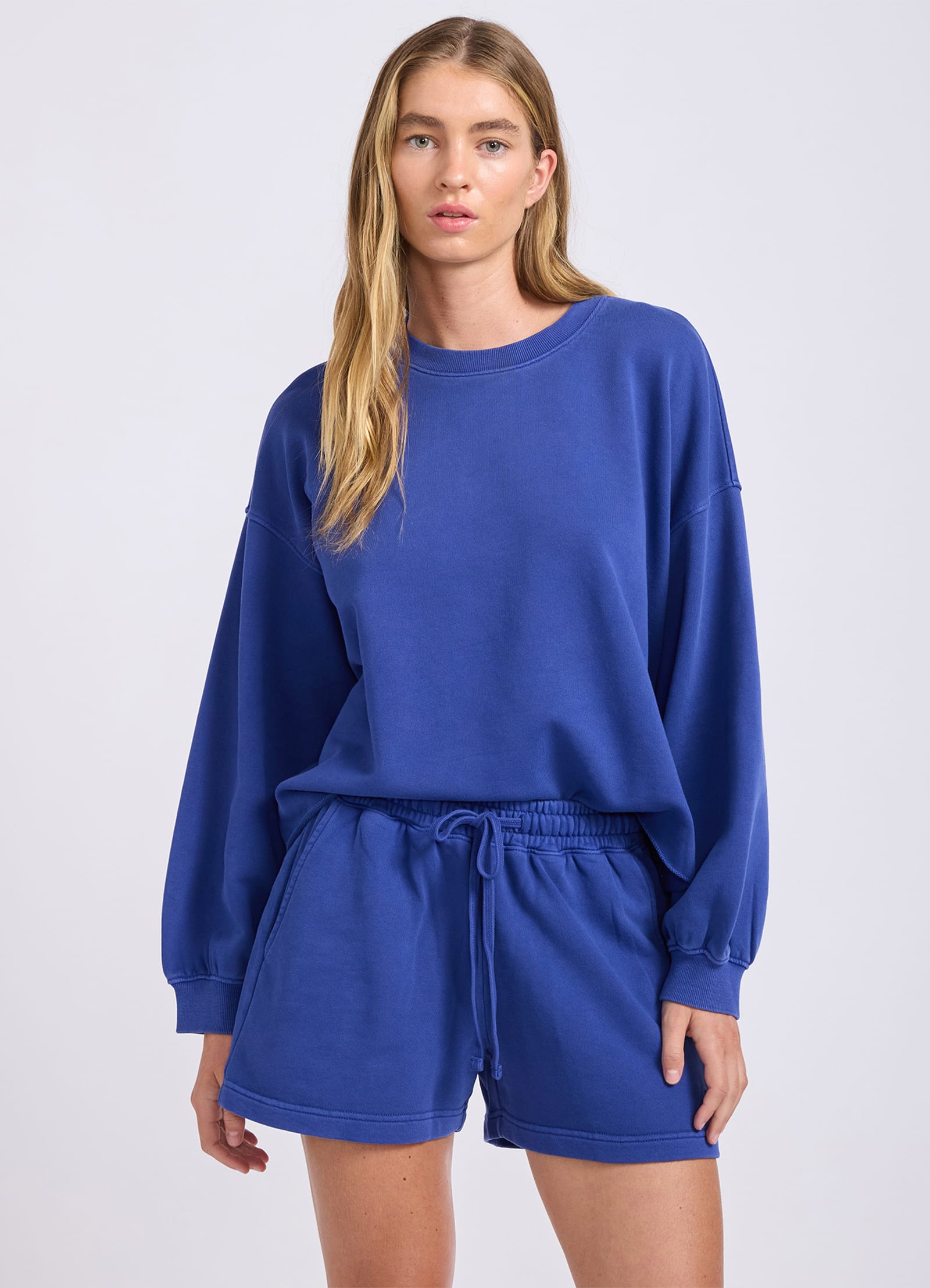 French Terry Shorts - Blue Indigo view 2
