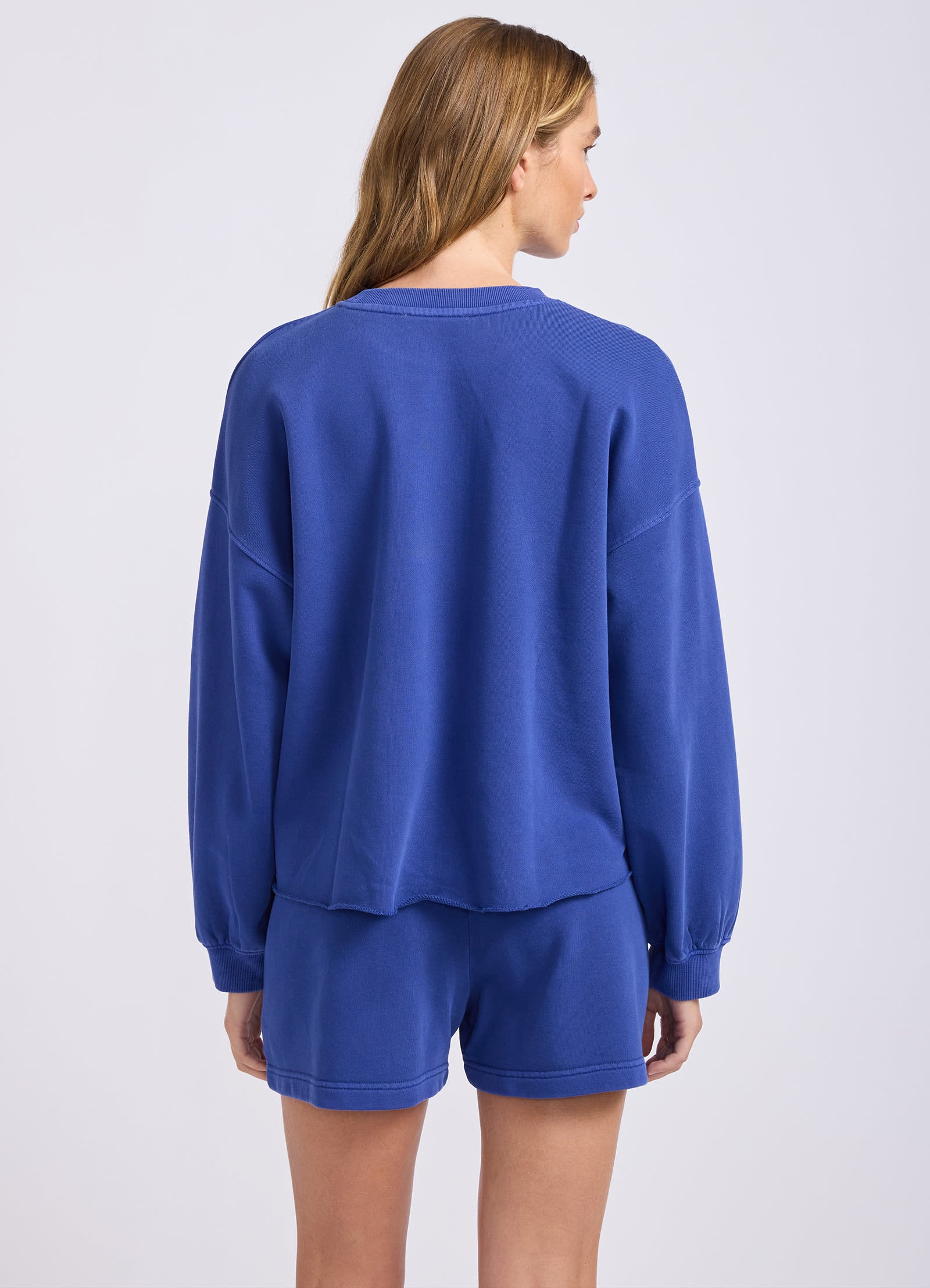 French Terry Shorts - Blue Indigo view 4