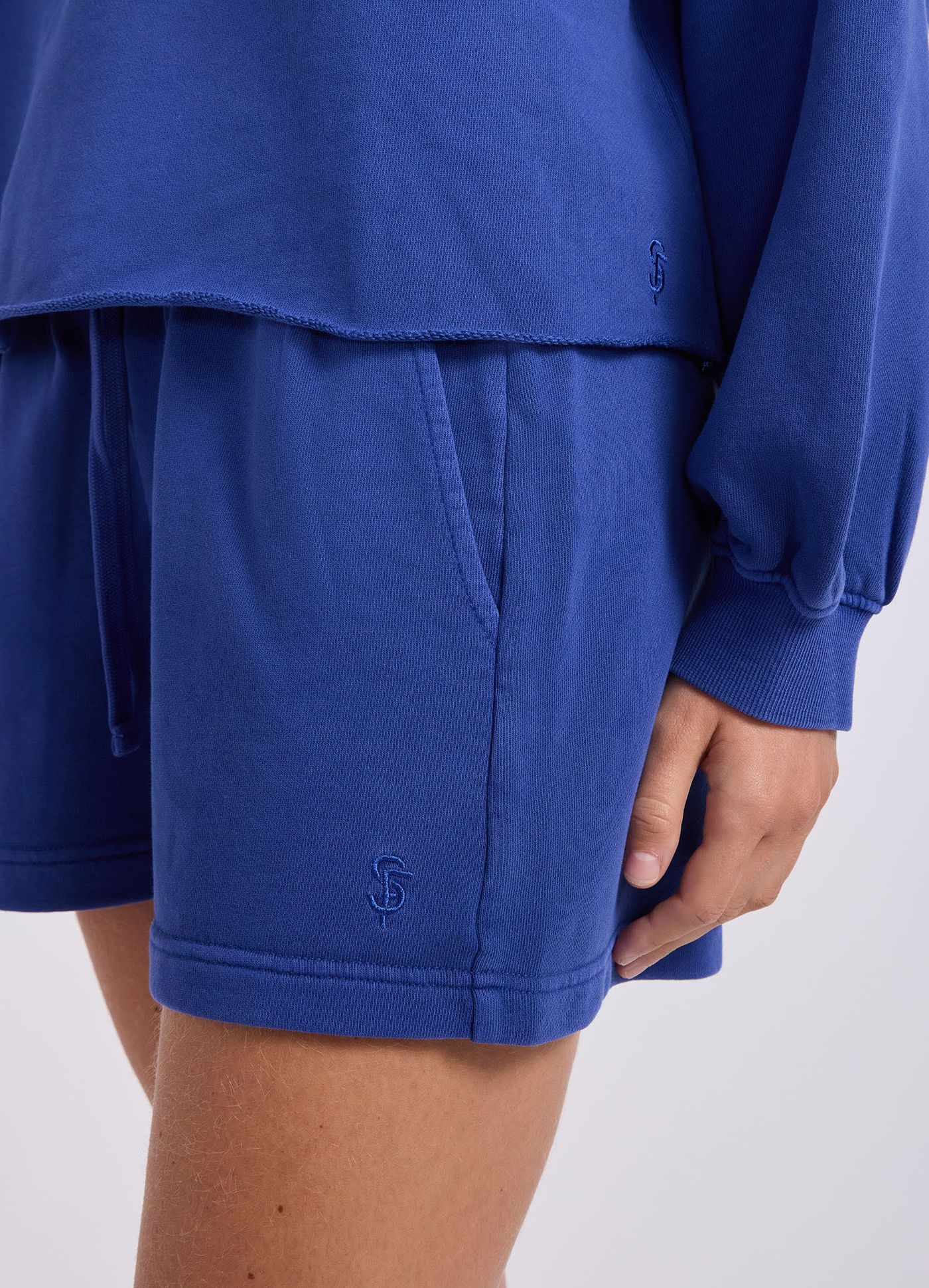 French Terry Shorts - Blue Indigo view 5
