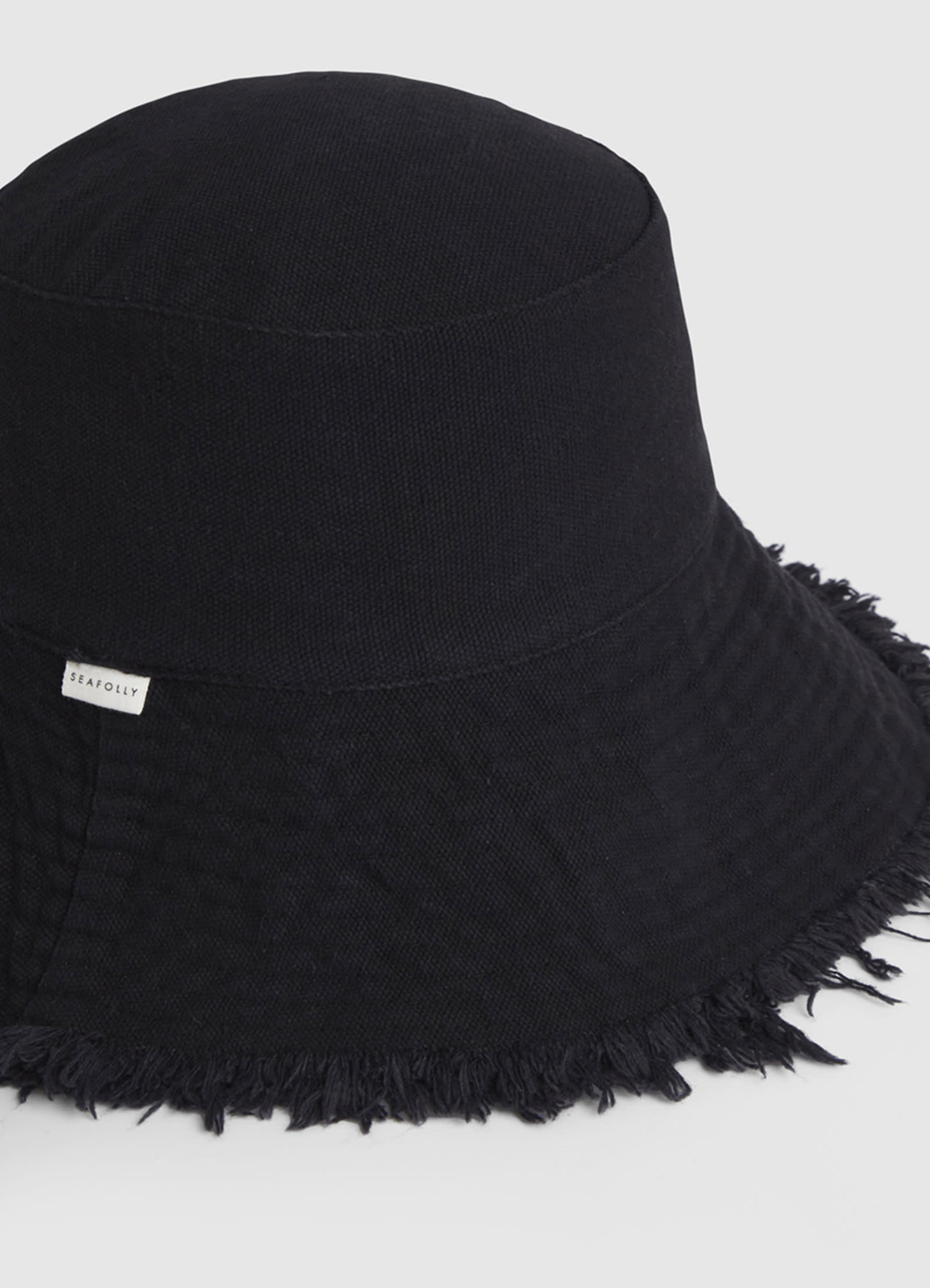 Fringe Bucket Hat - Black - Black view 3