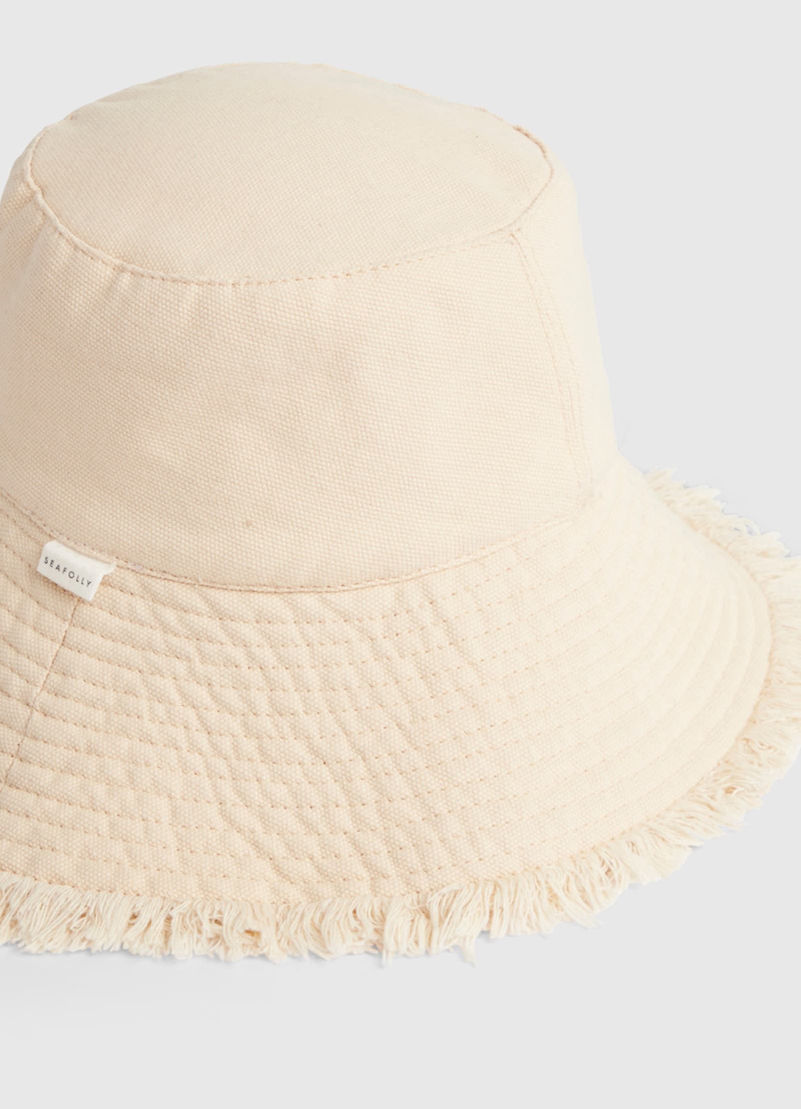 Fringe Bucket Hat - Natural - Natural view 3
