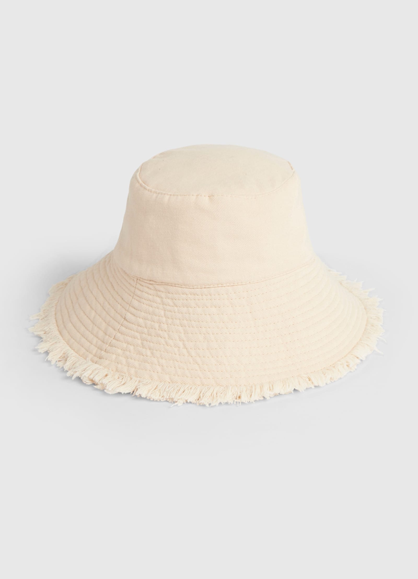 Fringe Bucket Hat - Natural - Natural view 5
