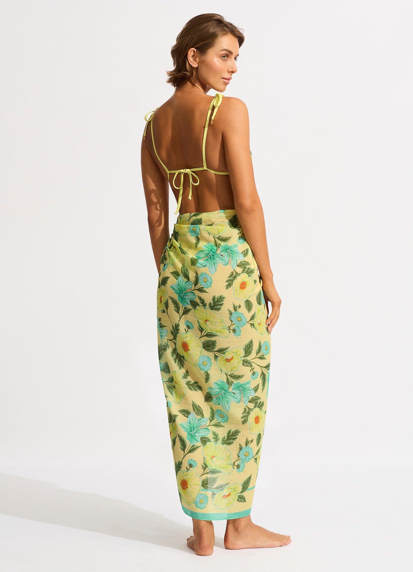 Garden Party Sarong - Lime Light - Limelight view 3
