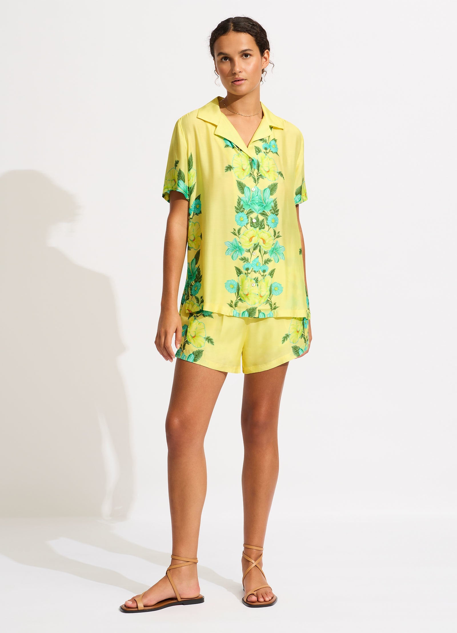 Garden Party Short Sleeve Shirt - Lime Light - Limelight