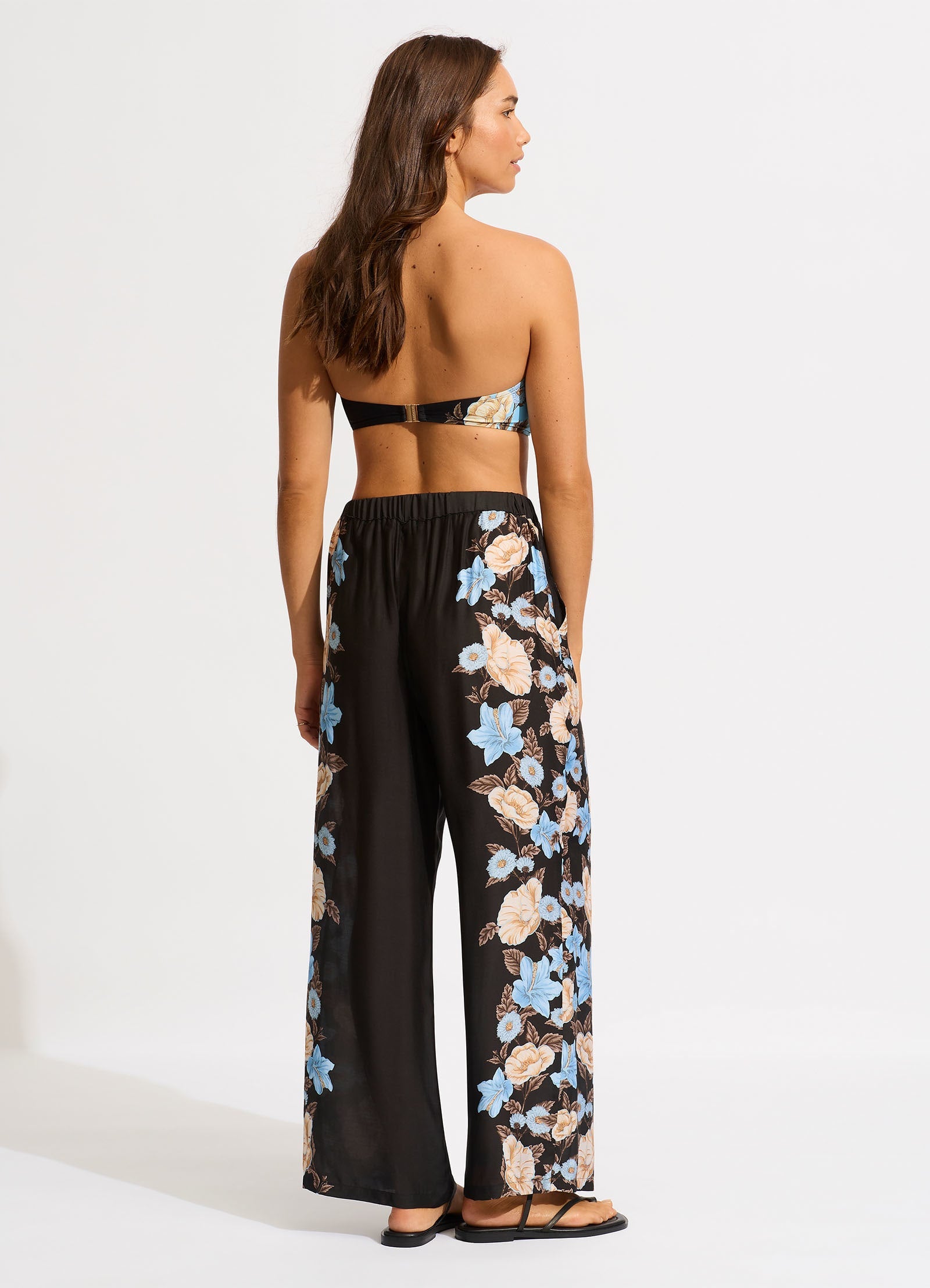 Garden Party Wide Leg Pant - Black - Black view 3