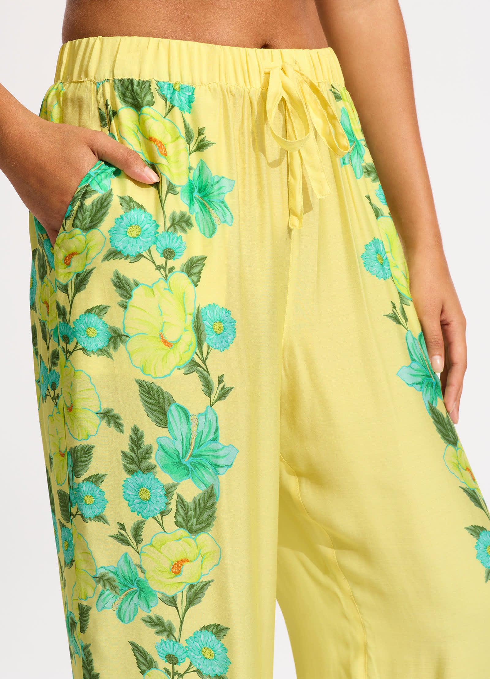 Garden Party Wide Leg Pant - Lime Light - Limelight view 4
