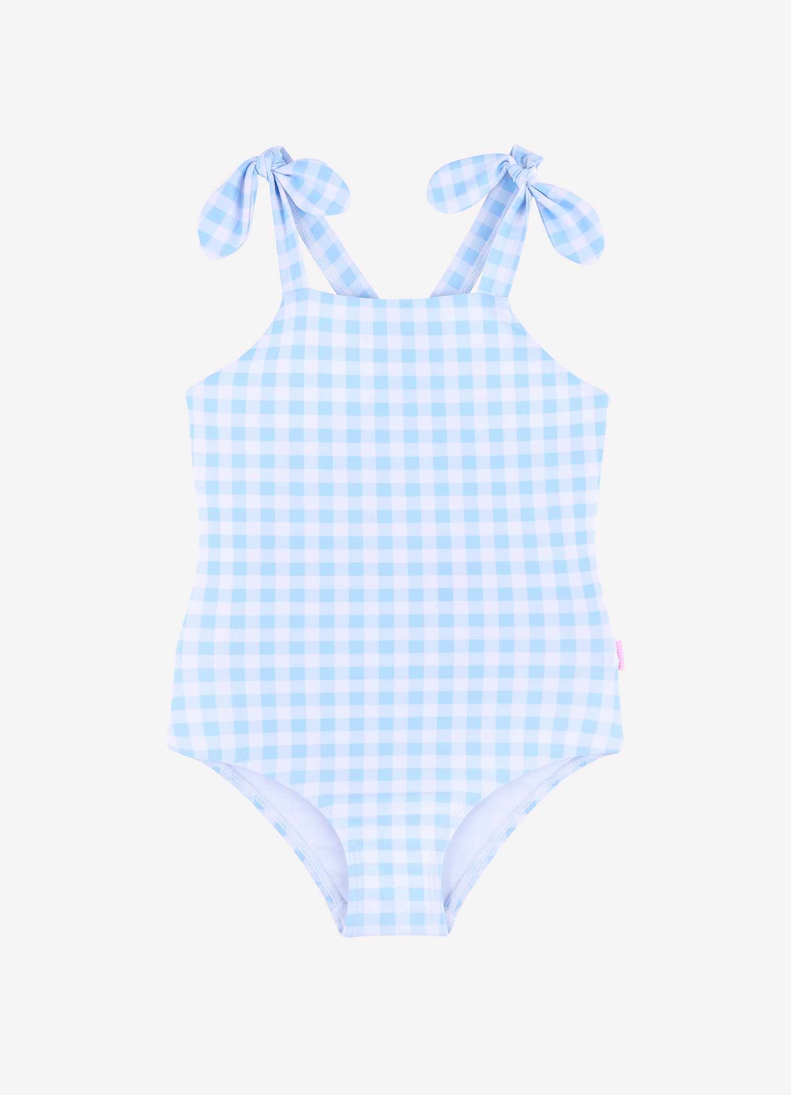 Gingham Bow One Piece - Placid Blue - Placid Blue view 3