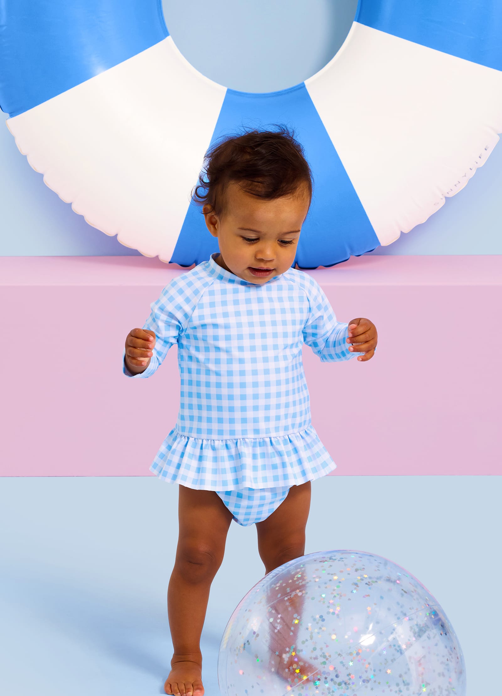 Gingham Rashie Set - Placid Blue - Placid Blue view 6