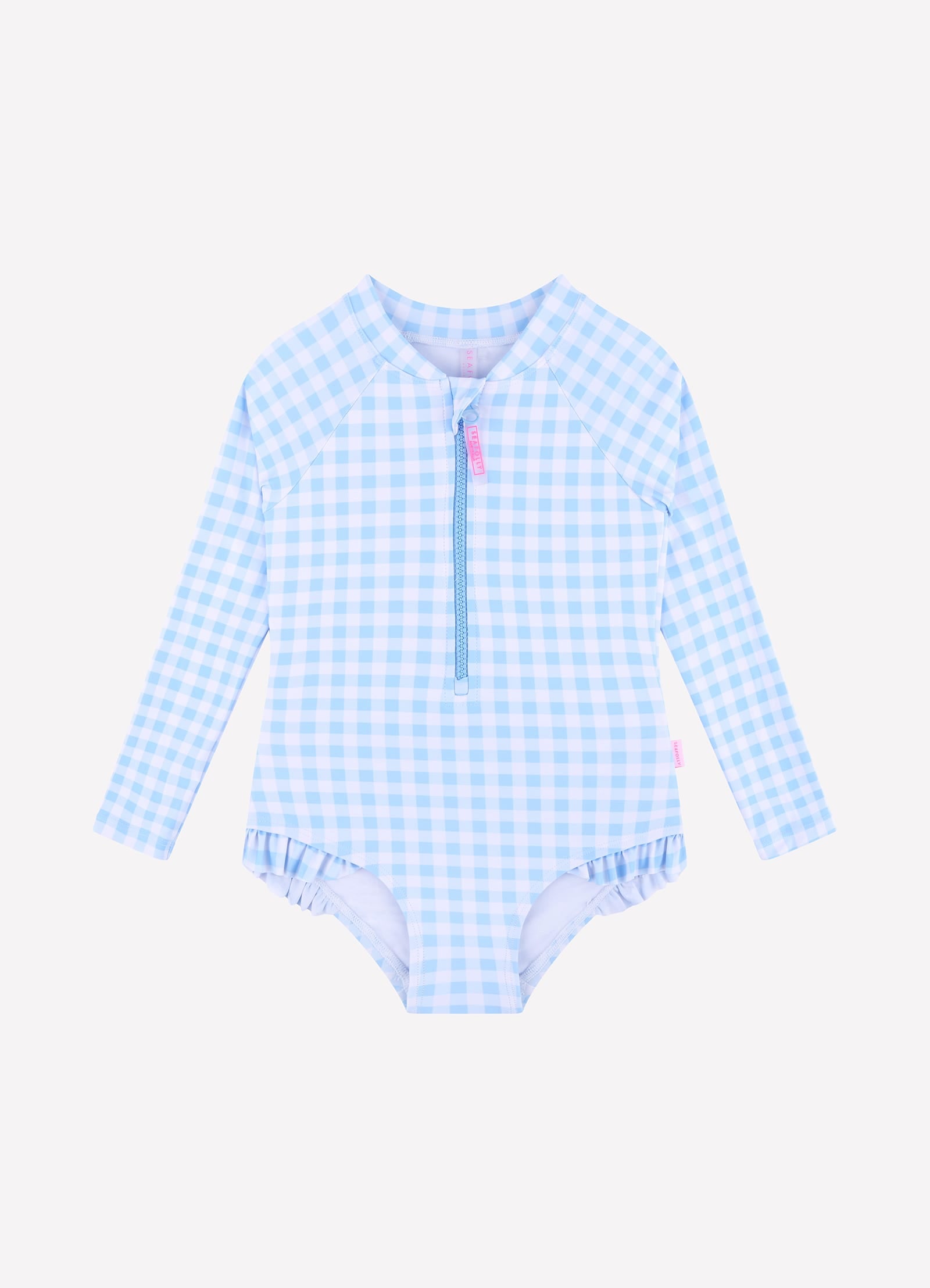 Gingham Sunsuit - Placid Blue - Placid Blue view 3