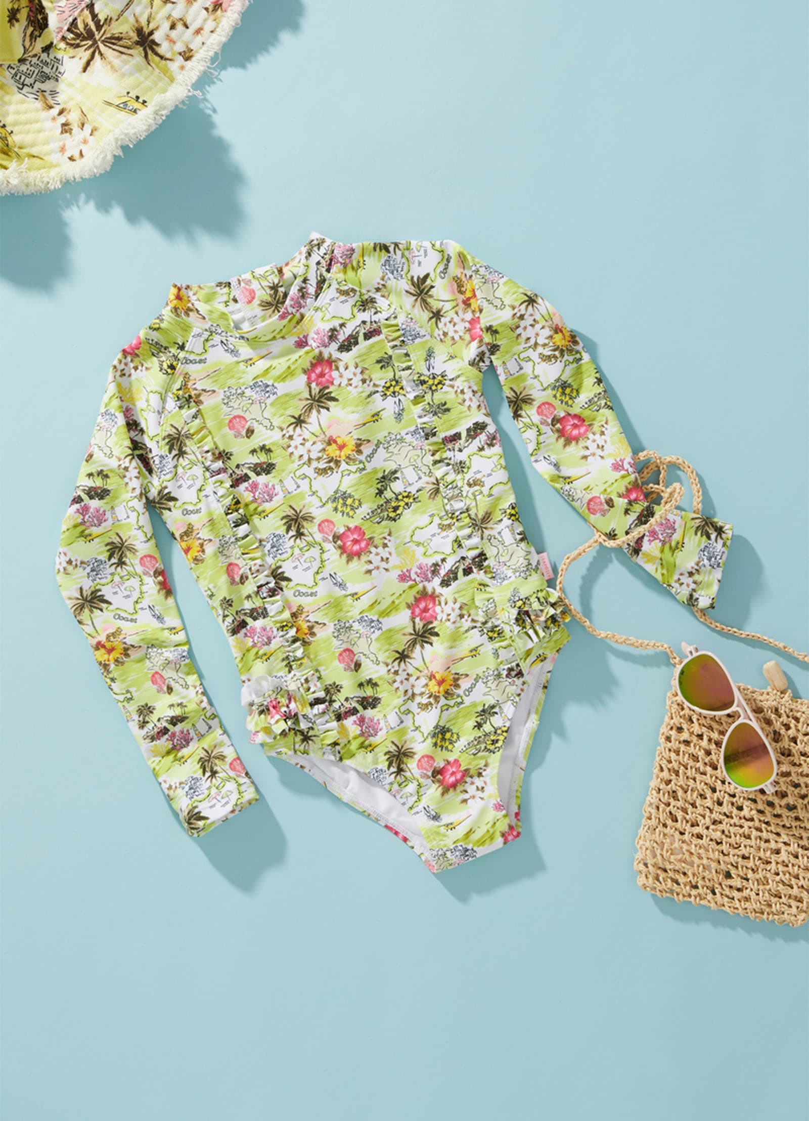 Girls Coast To Coast Paddlesuit  - Lime Coast - LimeCoast view 2