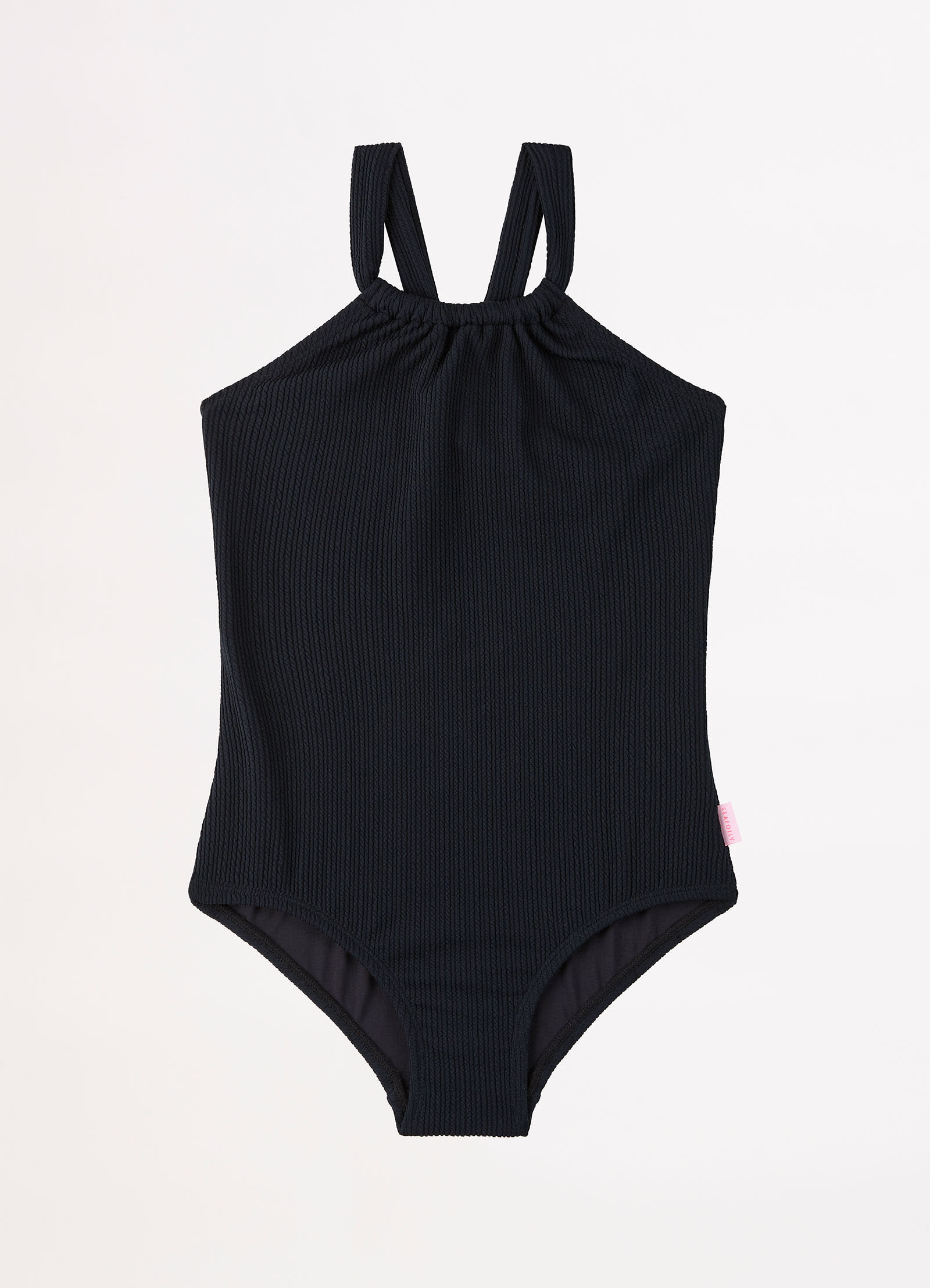 Girls Essential Crossback One Piece - Black - Black