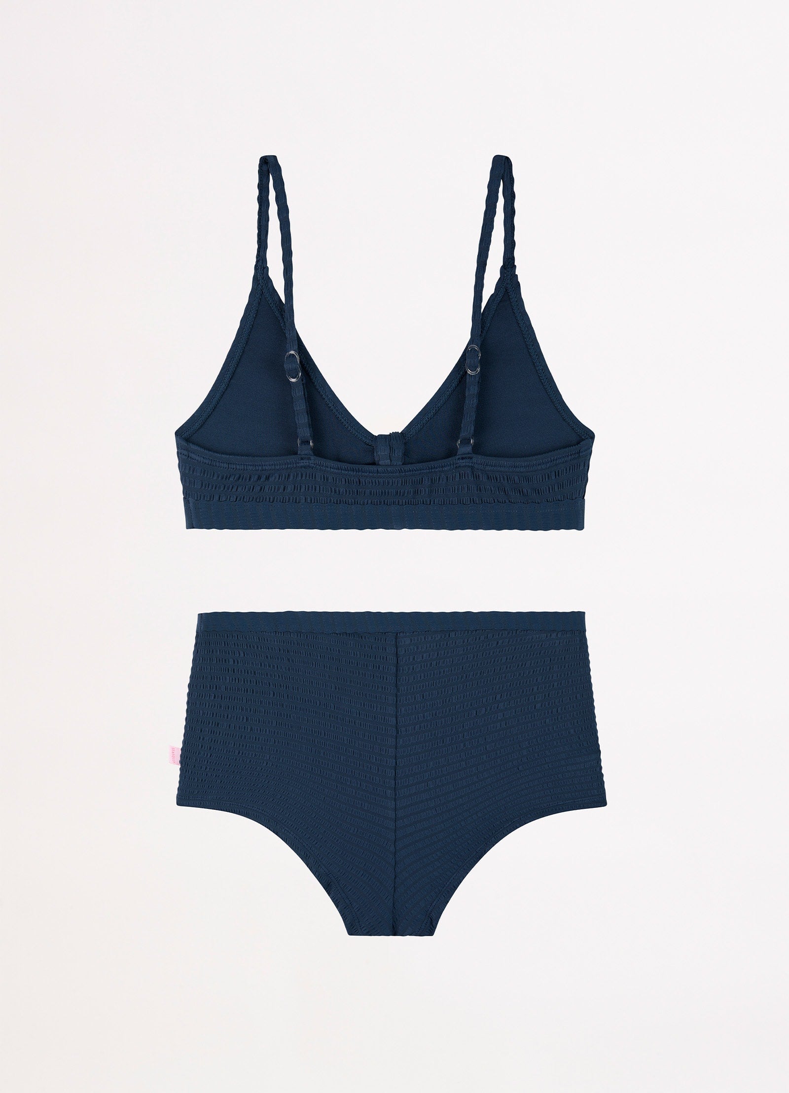 Girls Lemon Soda Triangle Bikini Set  - Navy - Navy view 2