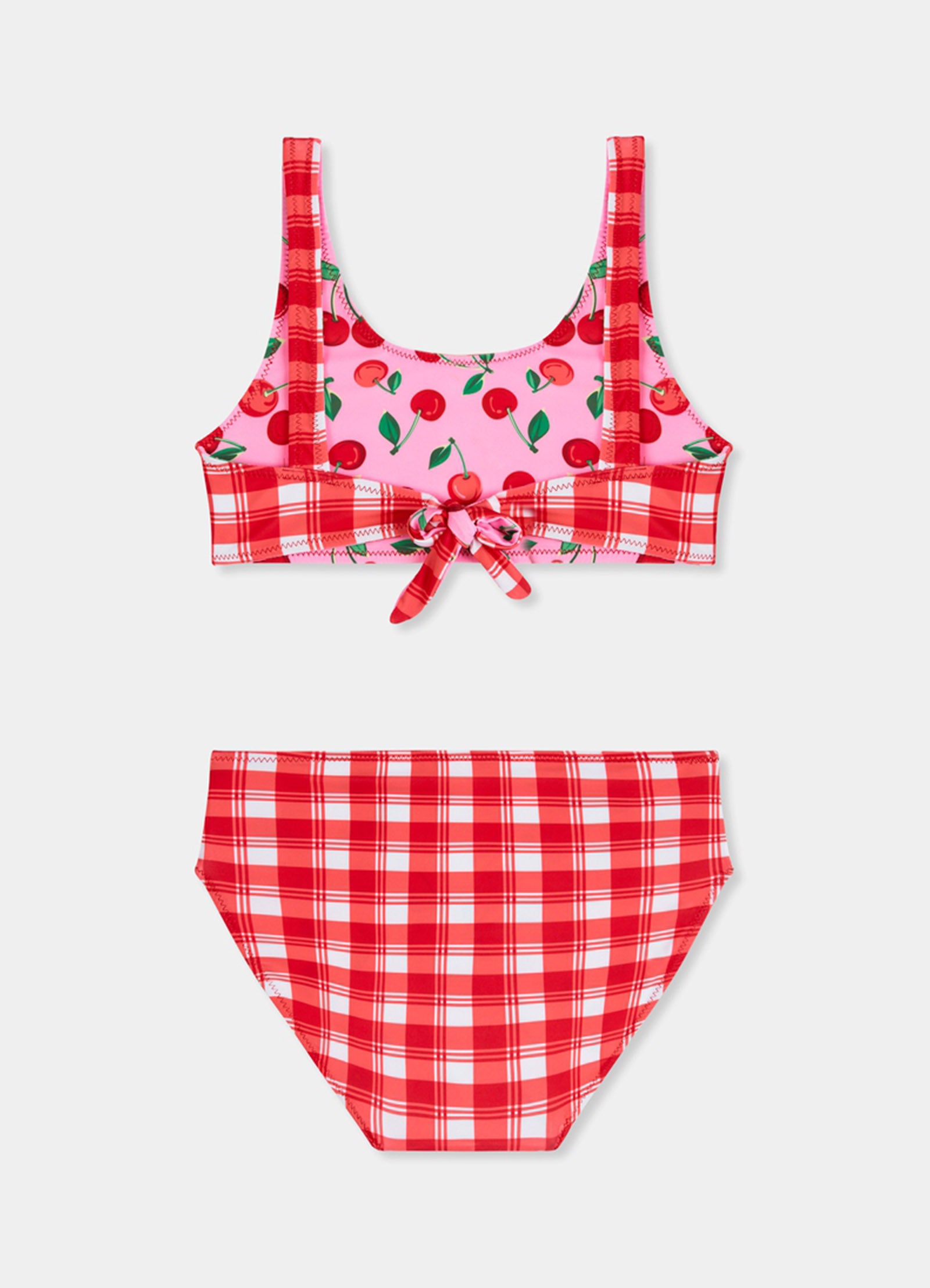 Girls Reversible Bikini - Cherry Check - Cherry Check view 3