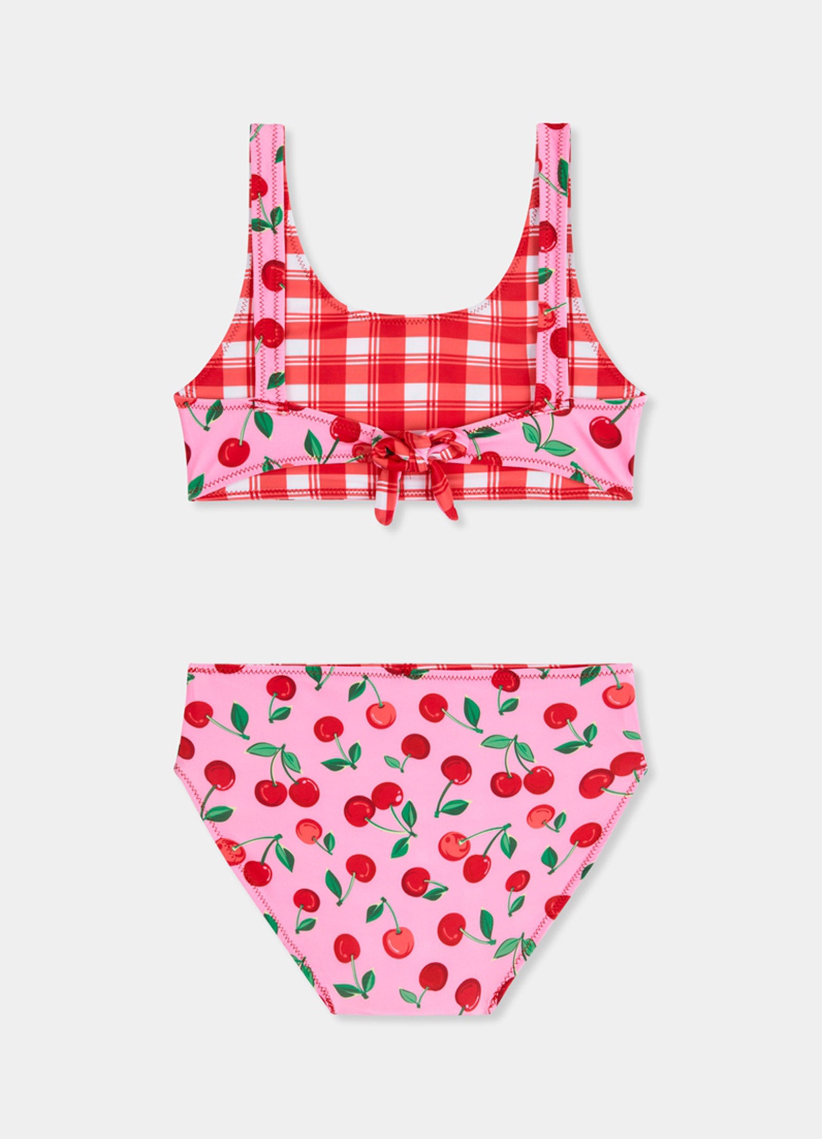 Girls Reversible Bikini - Cherry Check - Cherry Check view 4