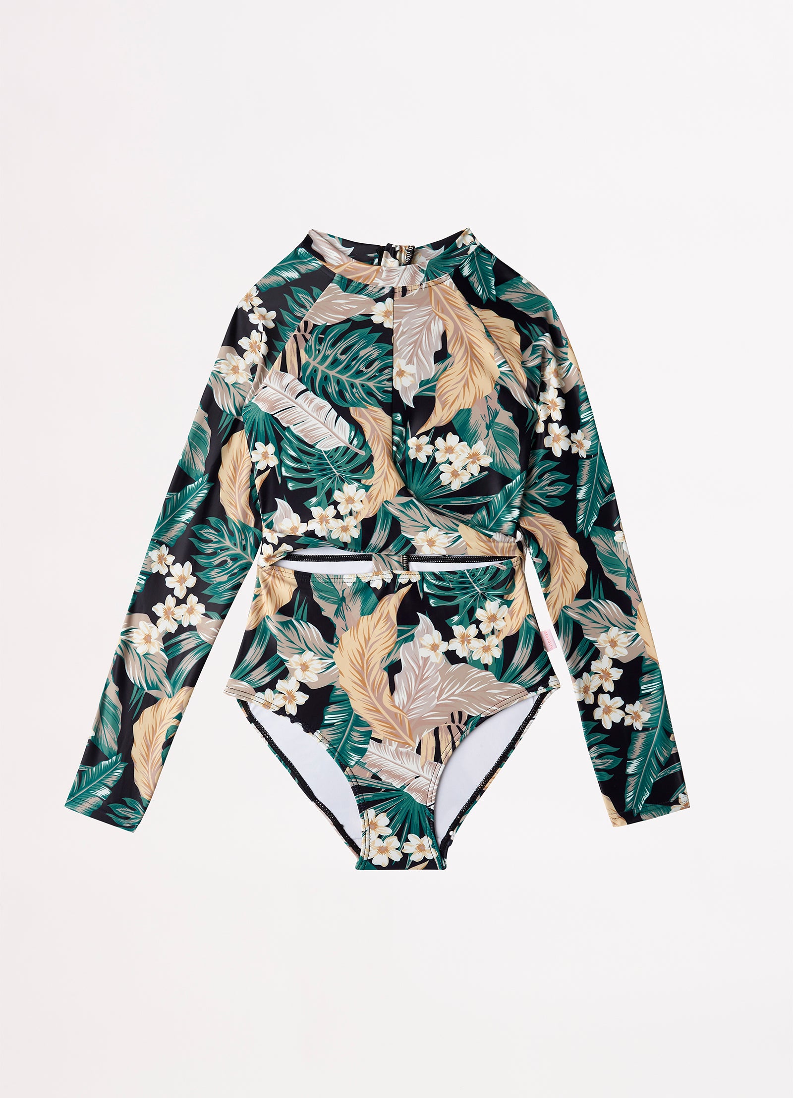 Girls Saint Lucia Twist Front Paddlesuit - Saint Lucia - Saint Lucia