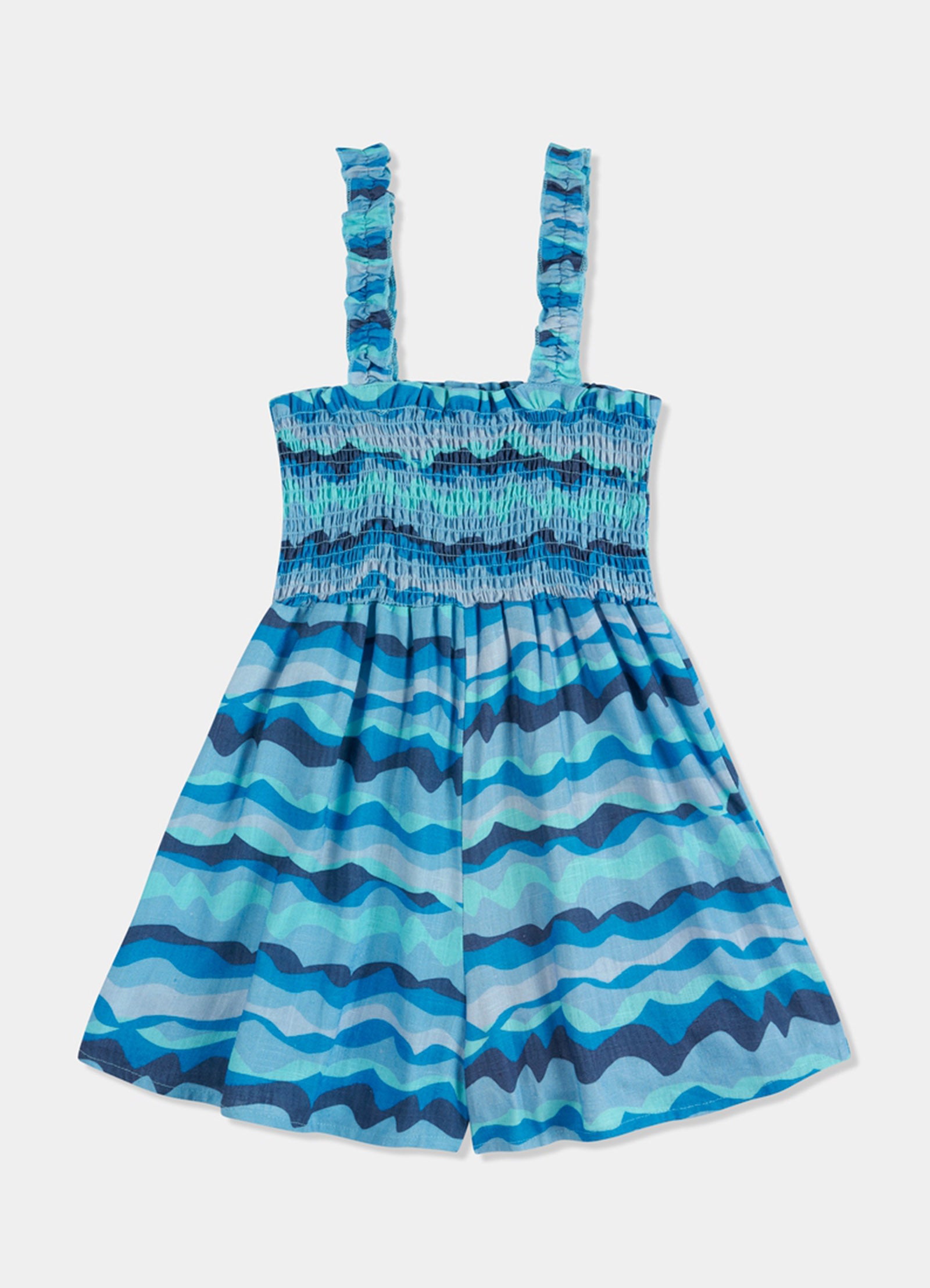 Girls Shirred Playsuit  - Poolside - Poolside view 2