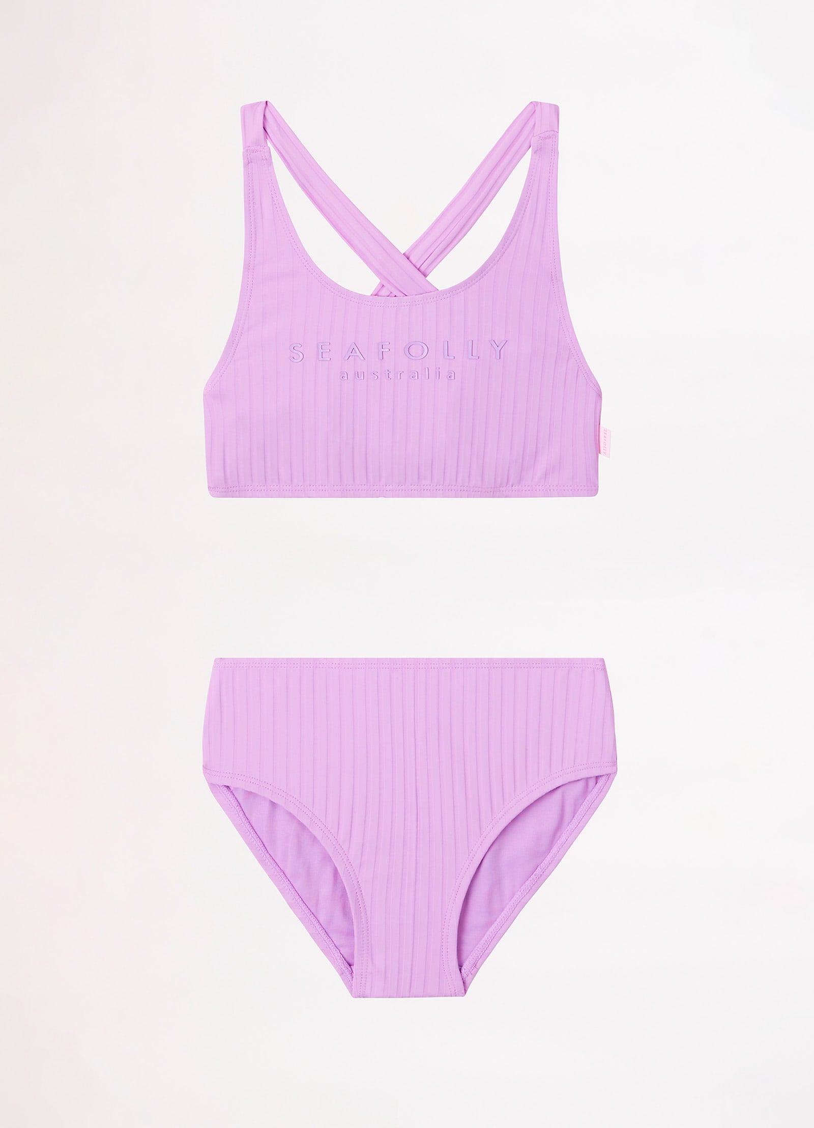 Girls Summer Essential Tie Back Bikini  - Violet - Violet view 2